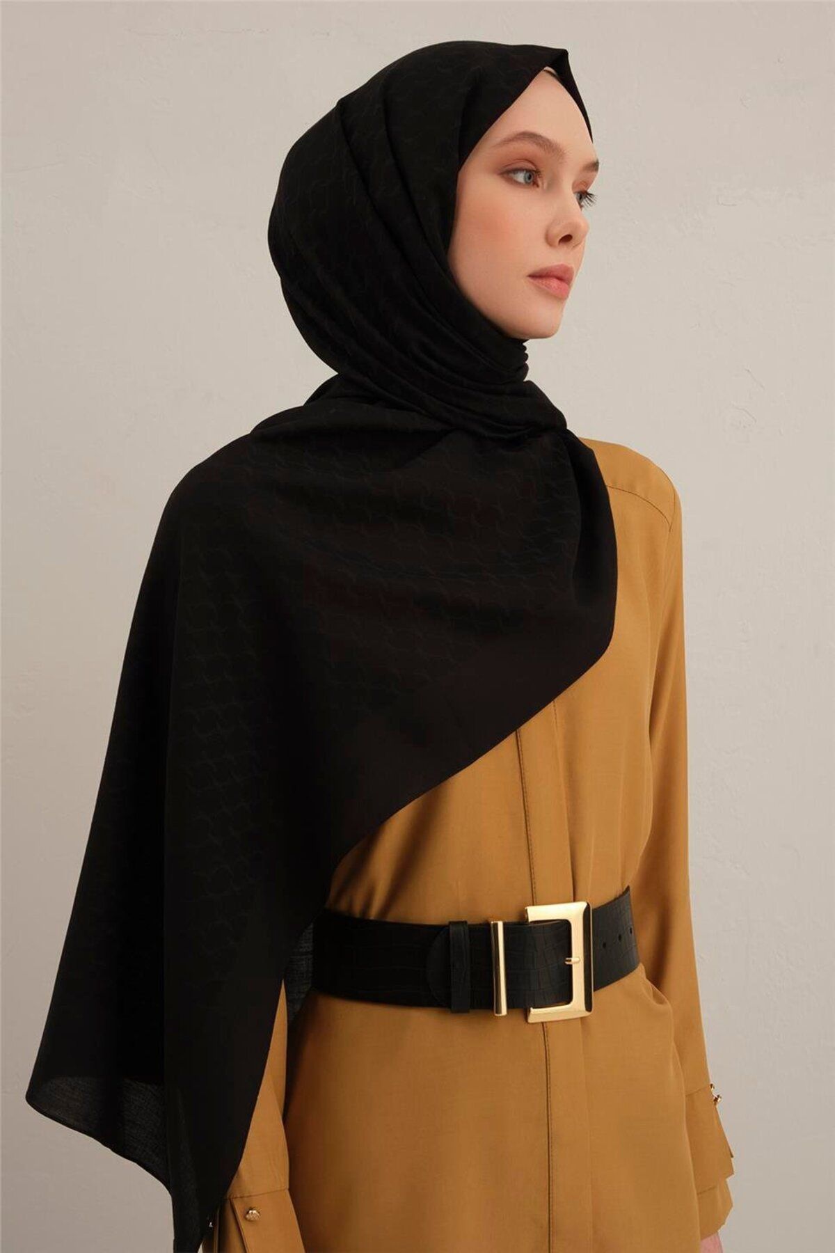Armine Link Desen Bambu Cotton Şal 01