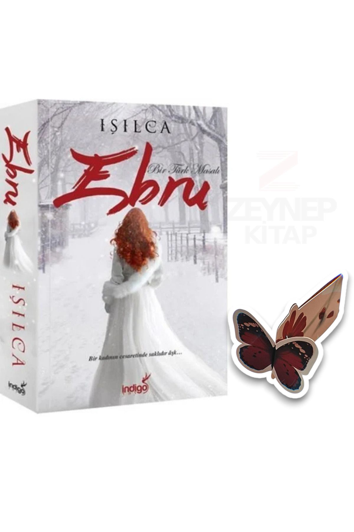 İndigo Kitap Ebru - Bir Türk Masalı (Özel Tasarım Hareketli Kelebek Ayraç Hediye)
