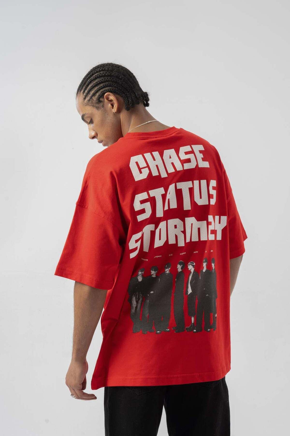 jaceyjace Chase Status Storms Oversize T-shirt - Kırmızı