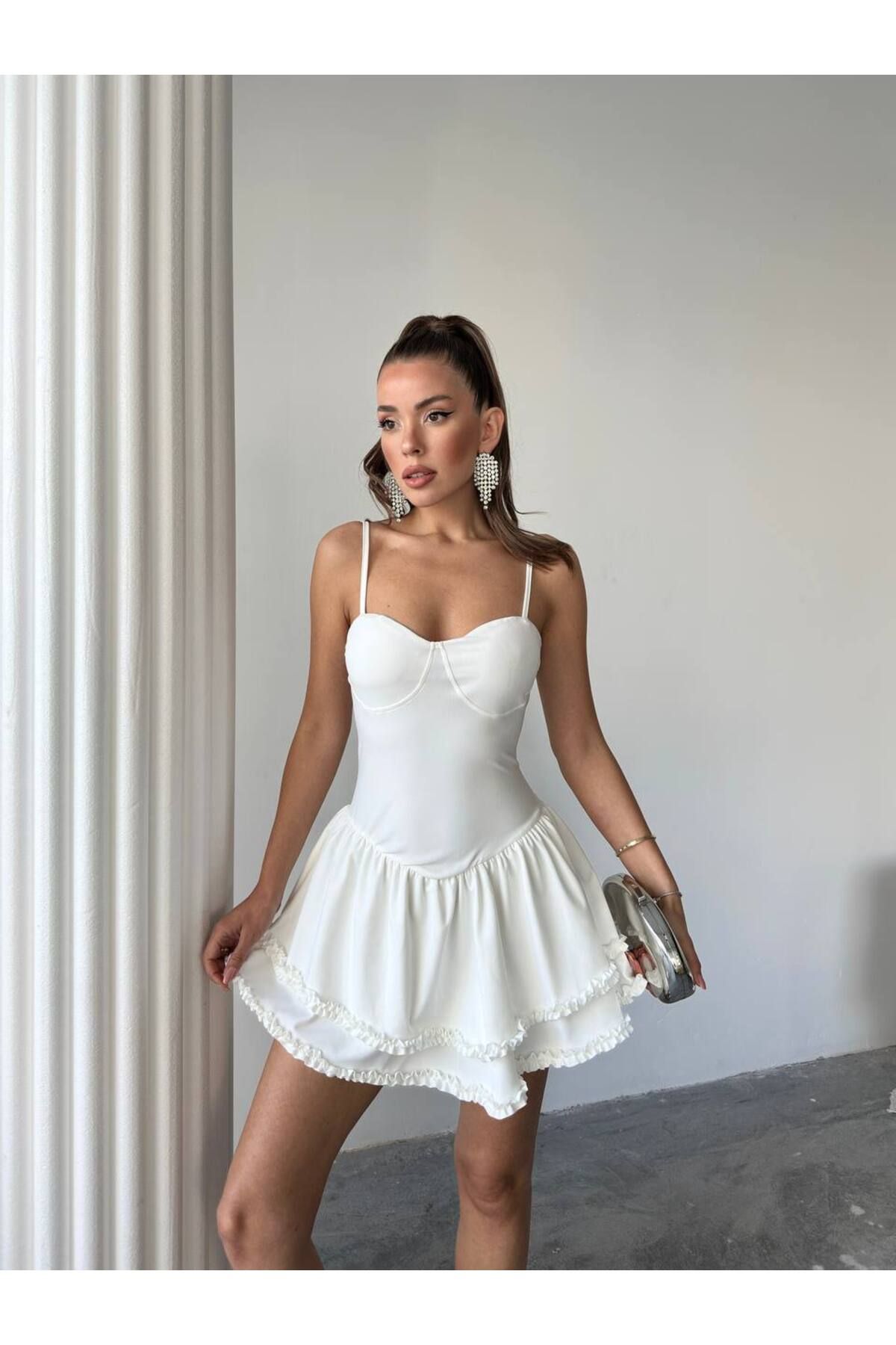 Lacesta Gloplu Fırfır Detay Elbise