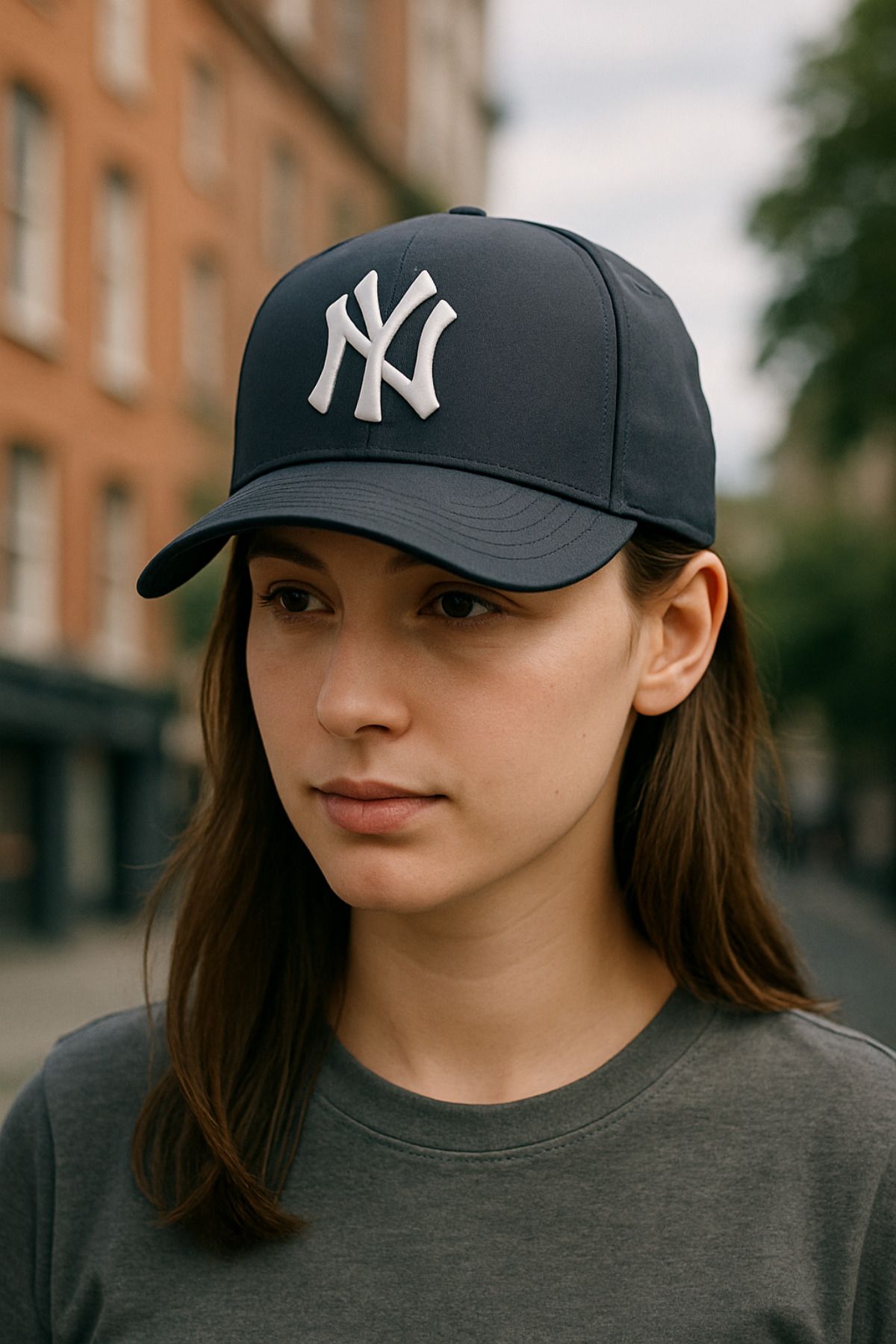 LAGRANZE Kadın Şık New York NY Desenli Şapka