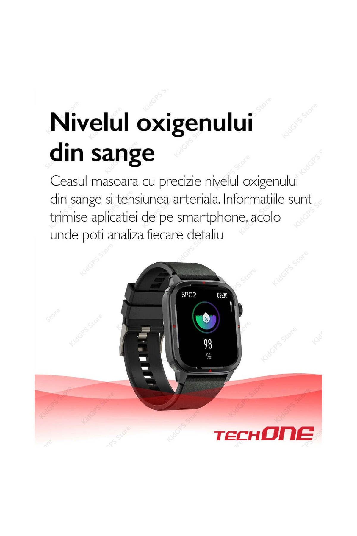 Techone-Ceas inteligent bărbătesc Q25 GT Runner, argintiu 11