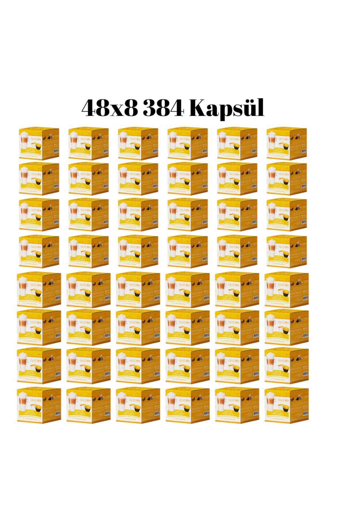 Livy Coffee Dolce Gusto, Uyumlu Latte Macchiato Kapsül Kahve 48X8 384 Kapsül