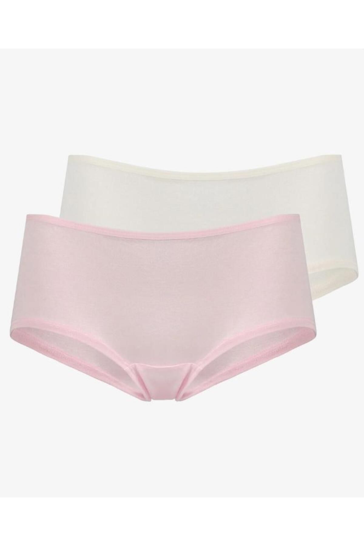 Bolero 2li Bambu Hipster Slip Külot Pembe Krem