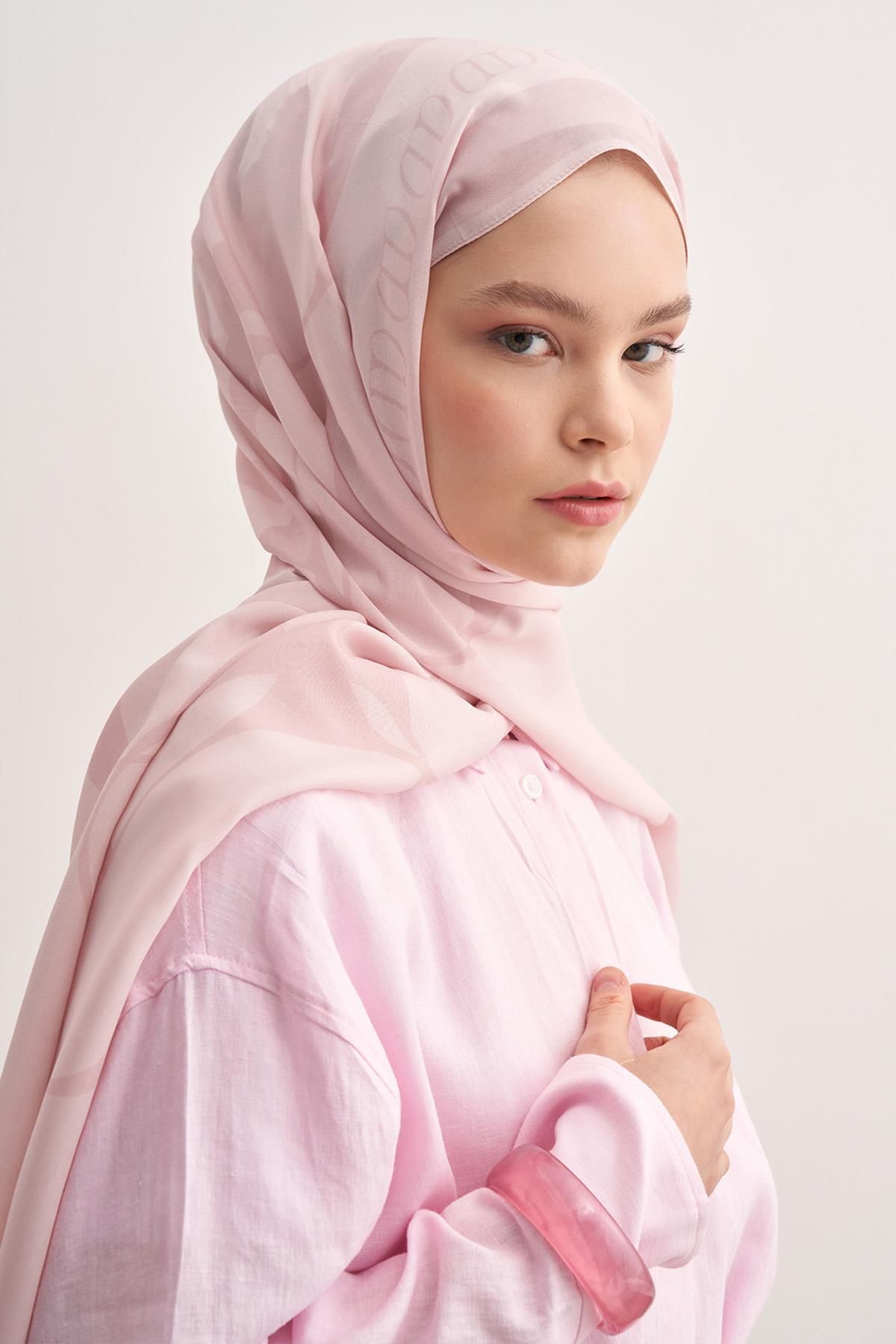 carell Aura Pudra Monogram Floş Şal