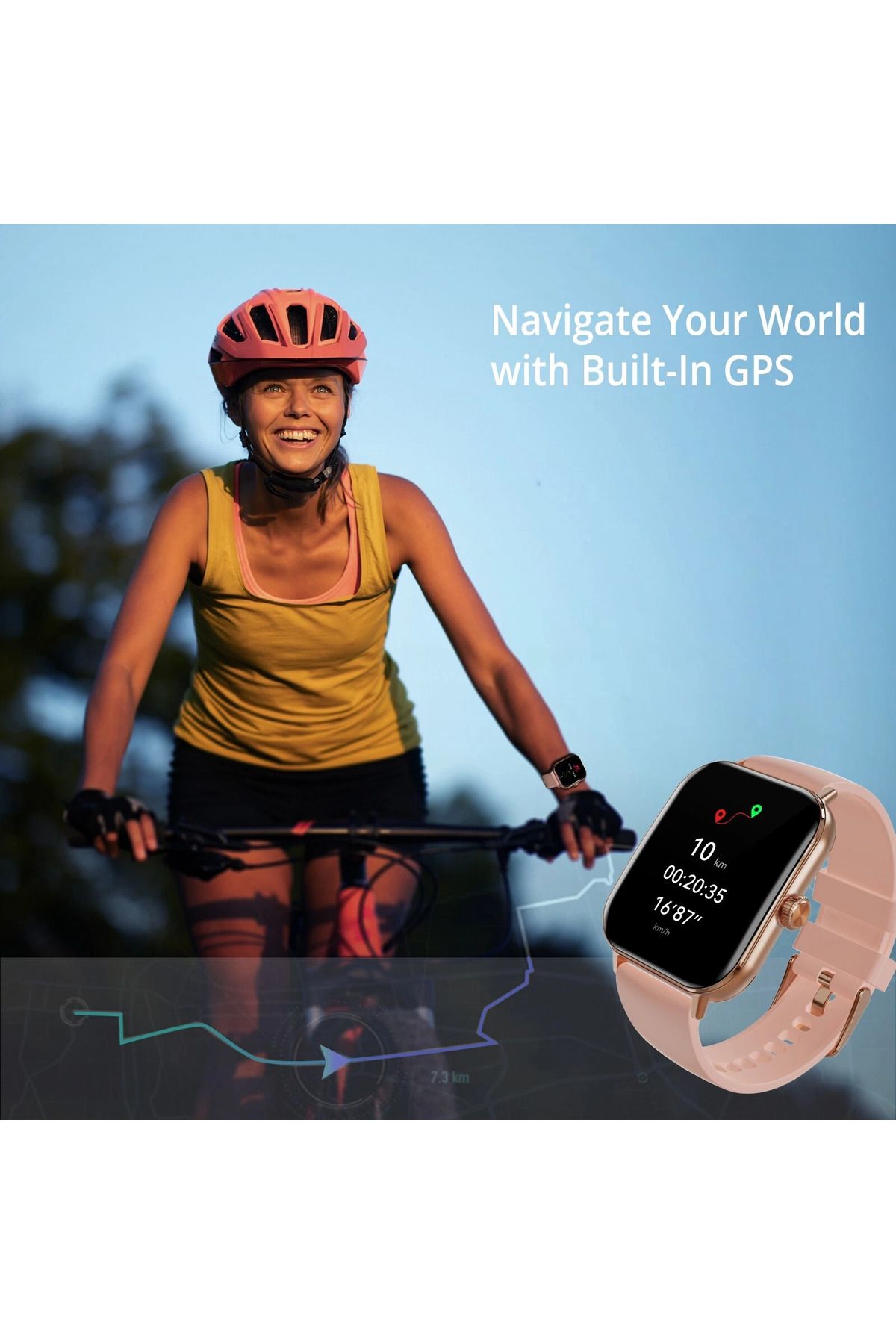 AIWR-Peps 1S Smart Watch, 1.96” HD AMOLED GPS Bluetooth Calling AI ChatGPT 5ATM 8