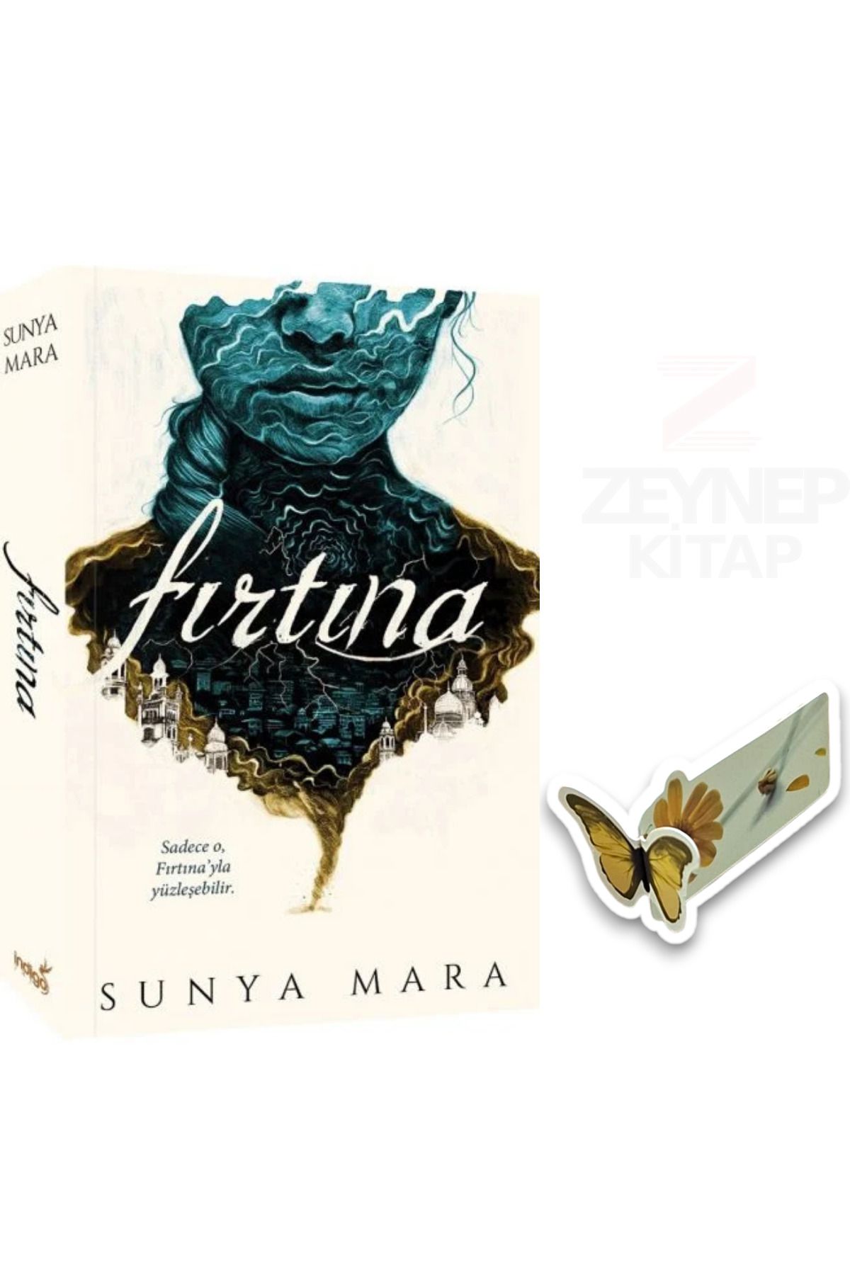 İndigo Kitap Fırtına - Sunya Mara (Özel Tasarım Hareketli Kelebek Ayraç Hediye)