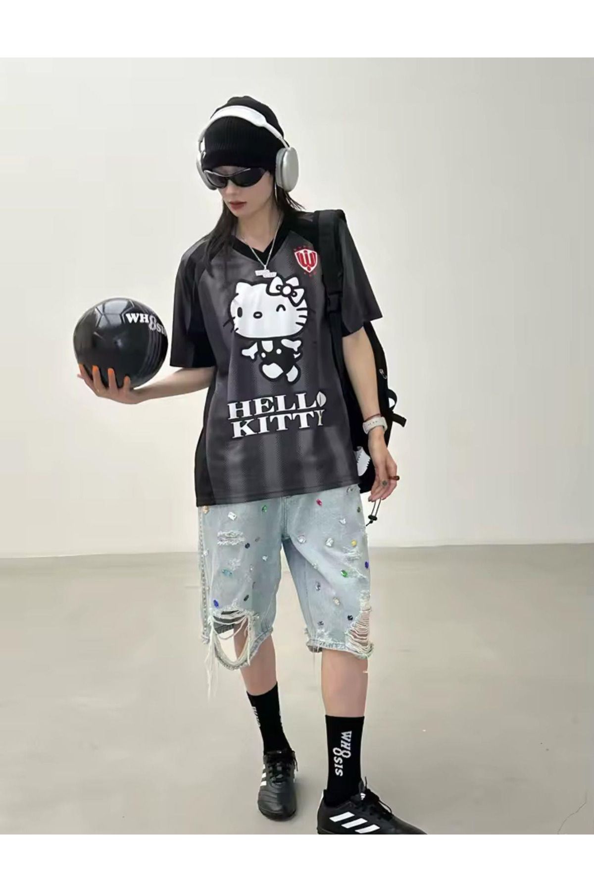 Gofeel Hello Kitty Fly Siyah Jersey Forma