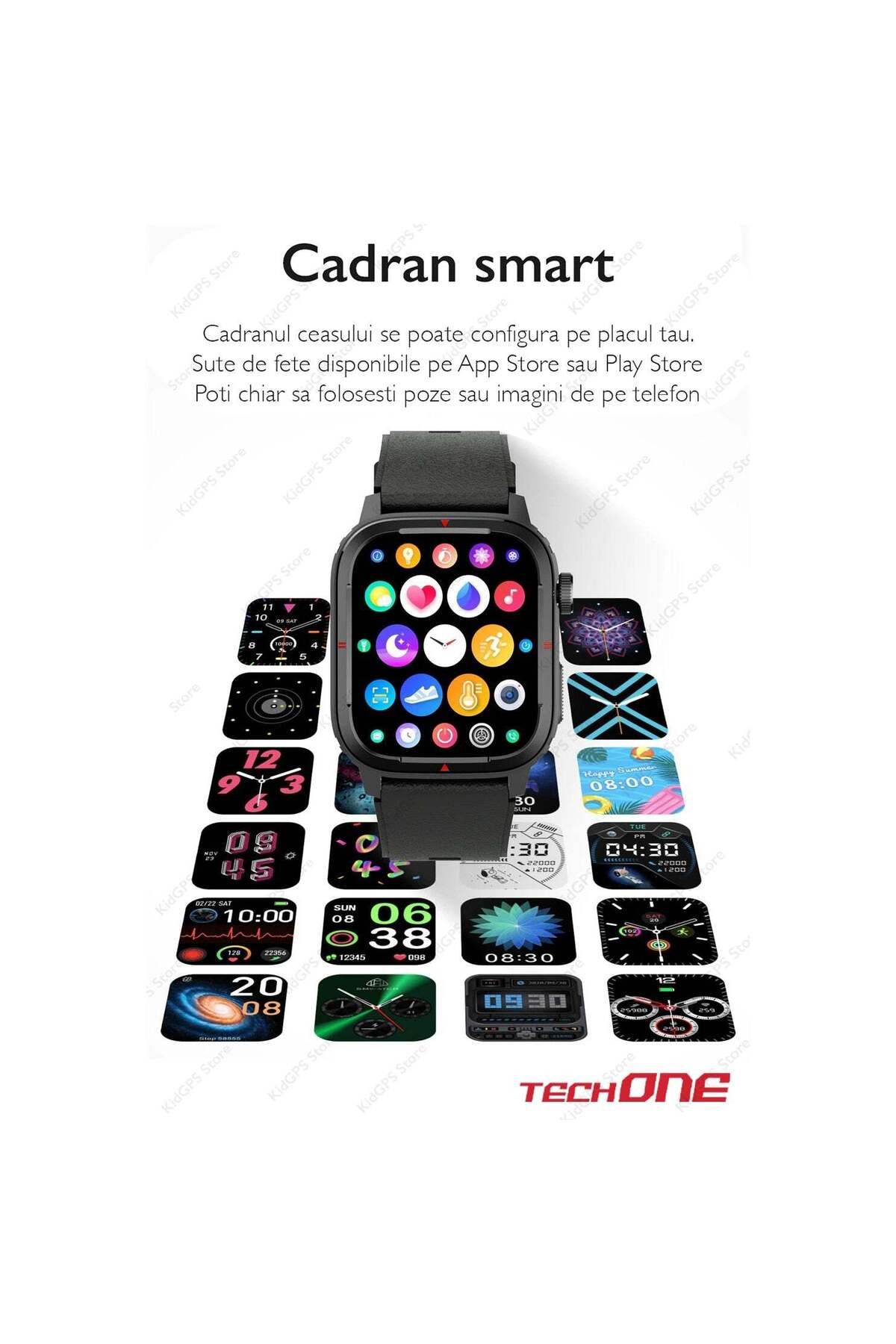 Techone-Ceas inteligent bărbătesc Q25 GT Runner, argintiu 13