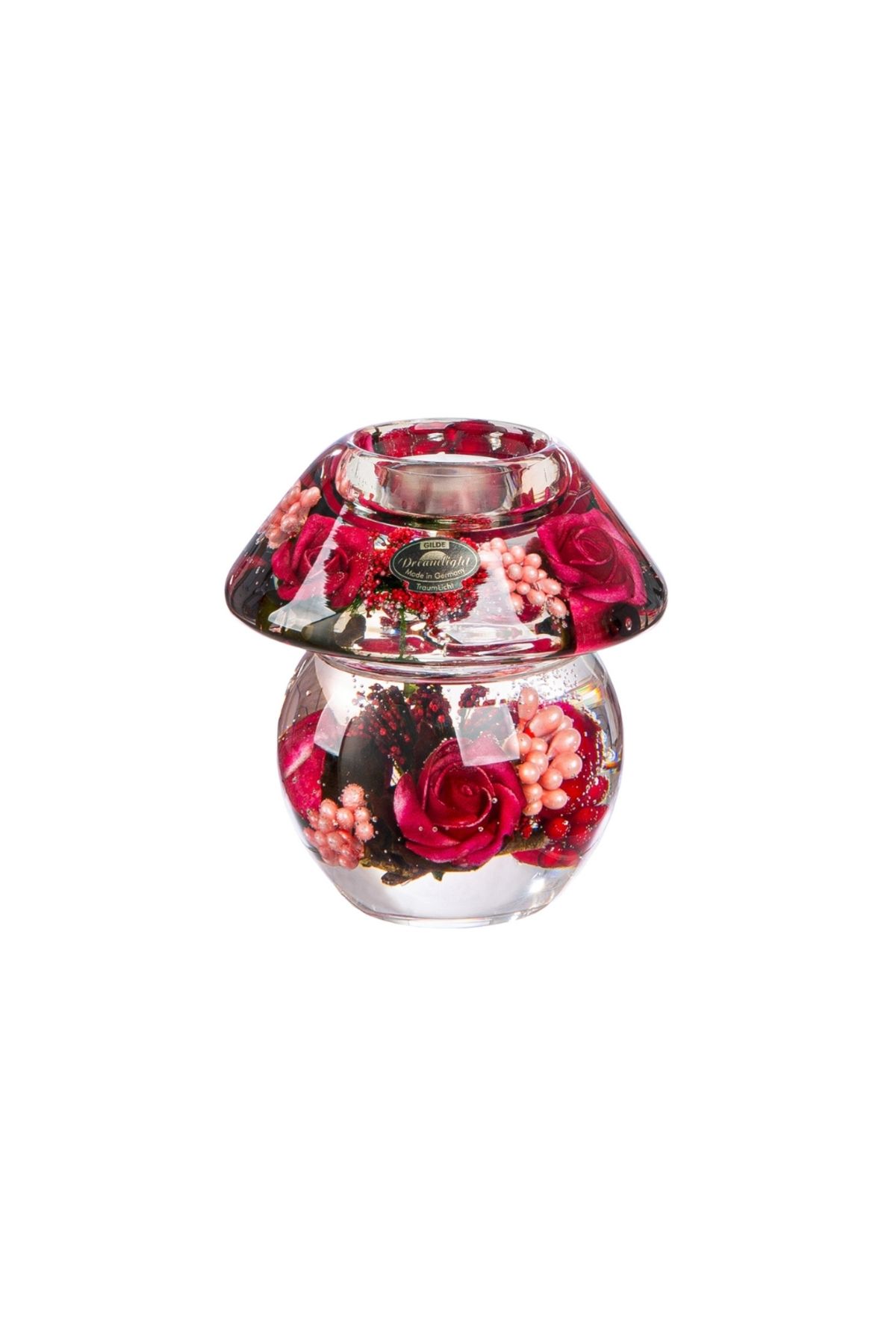 Gilde Gılde Dreamlight Tealight Mumluk Noblesse Smart Cam Kırmızı Y.11 Cm D.11 Cm