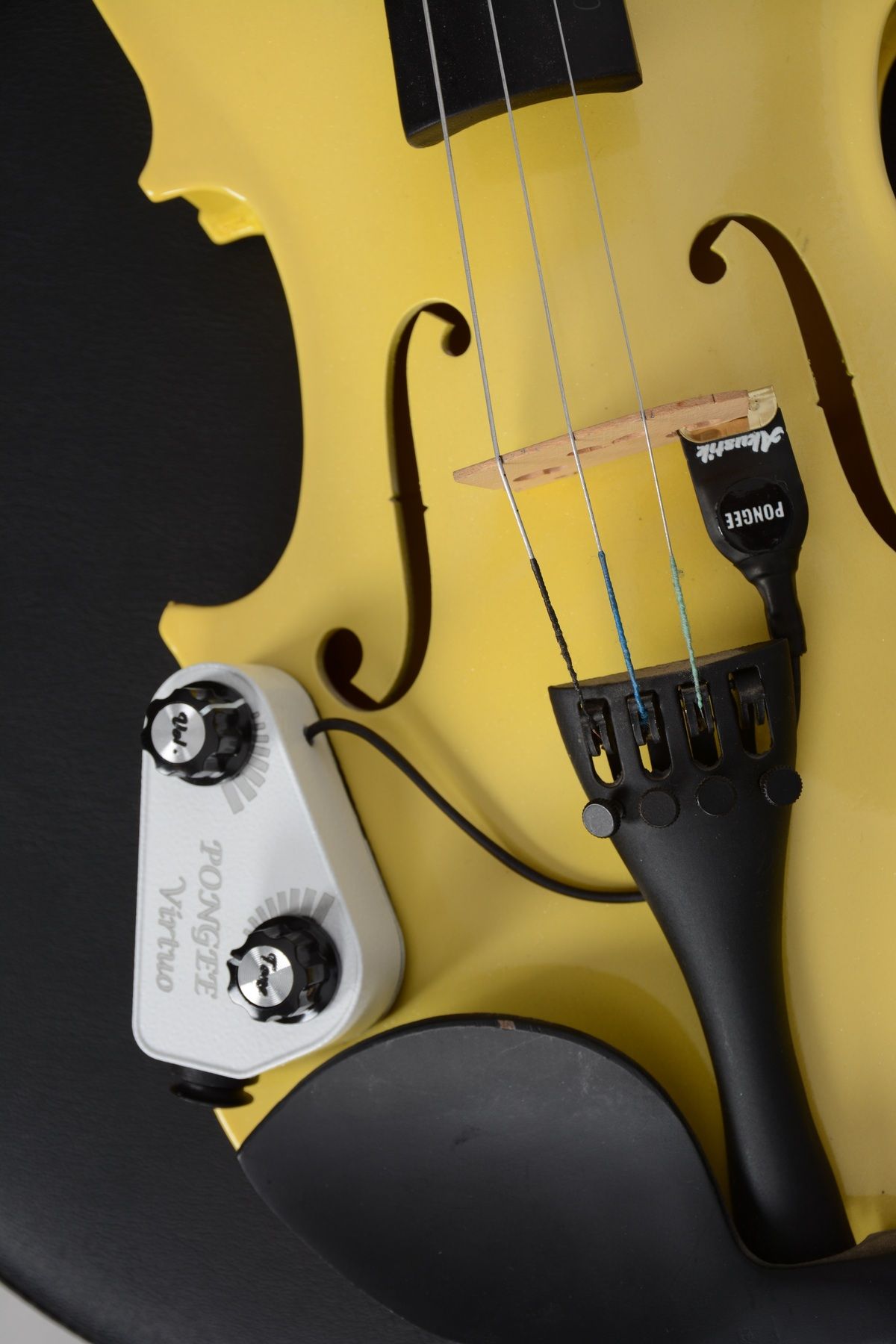 PONGEE Virtuo Model Keman Pickup Seramik Piezo Manyetik, Volüm ve Ton Kontrollü Doğal ses 6.35mm wh