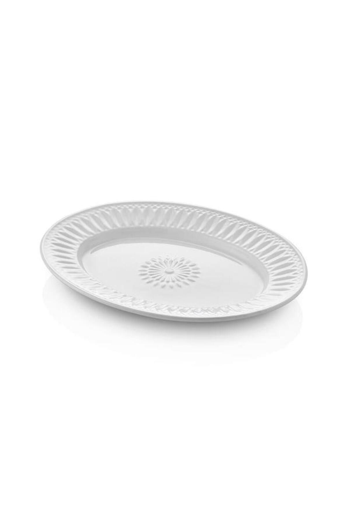 The Mia GRANDE BEYAZ OVAL SERVİS TABAK 41X31CM
