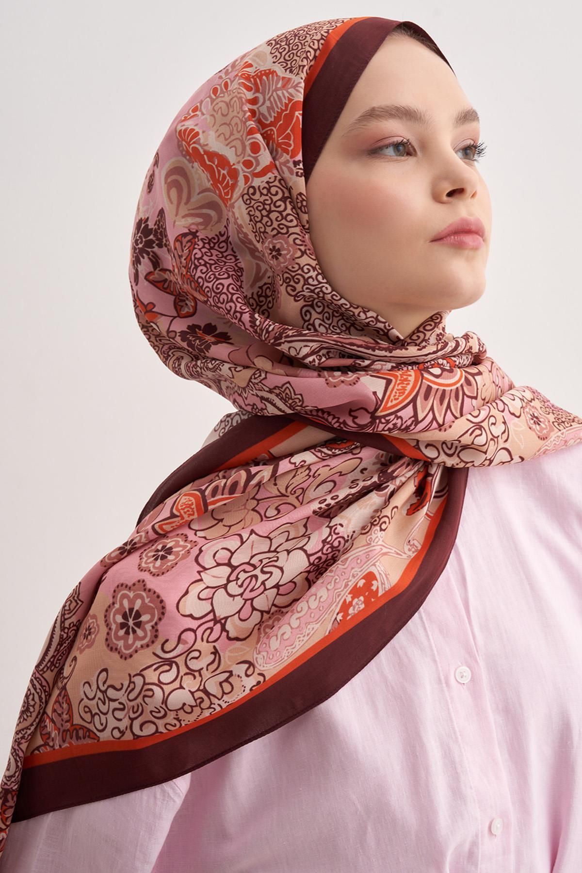 carell Royal Mercan Vela Floş Şal