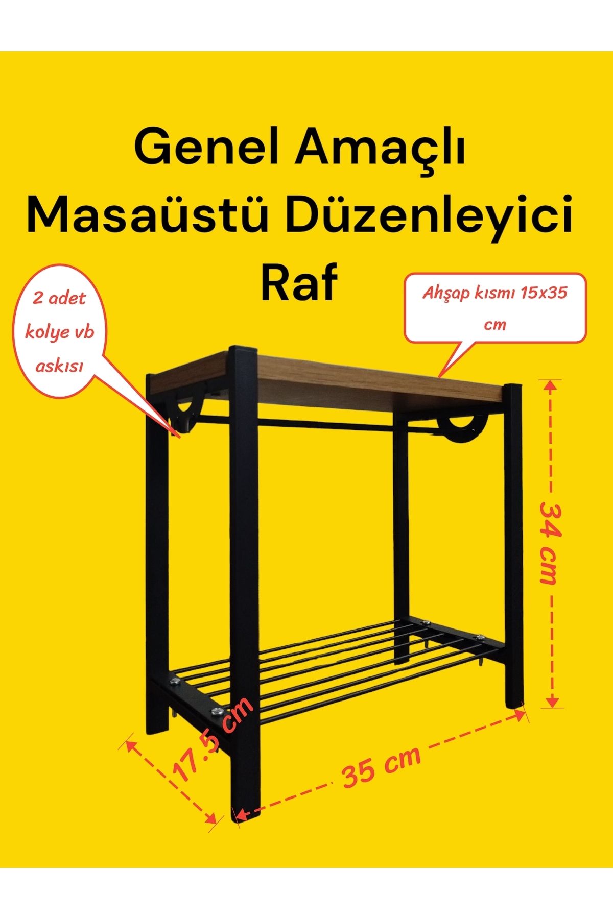 Çok Amaçlı Tezgah Üstü Organizer Yüksek Raflı Banyo Mutfak Ve Çalışması Düzenleyicisi