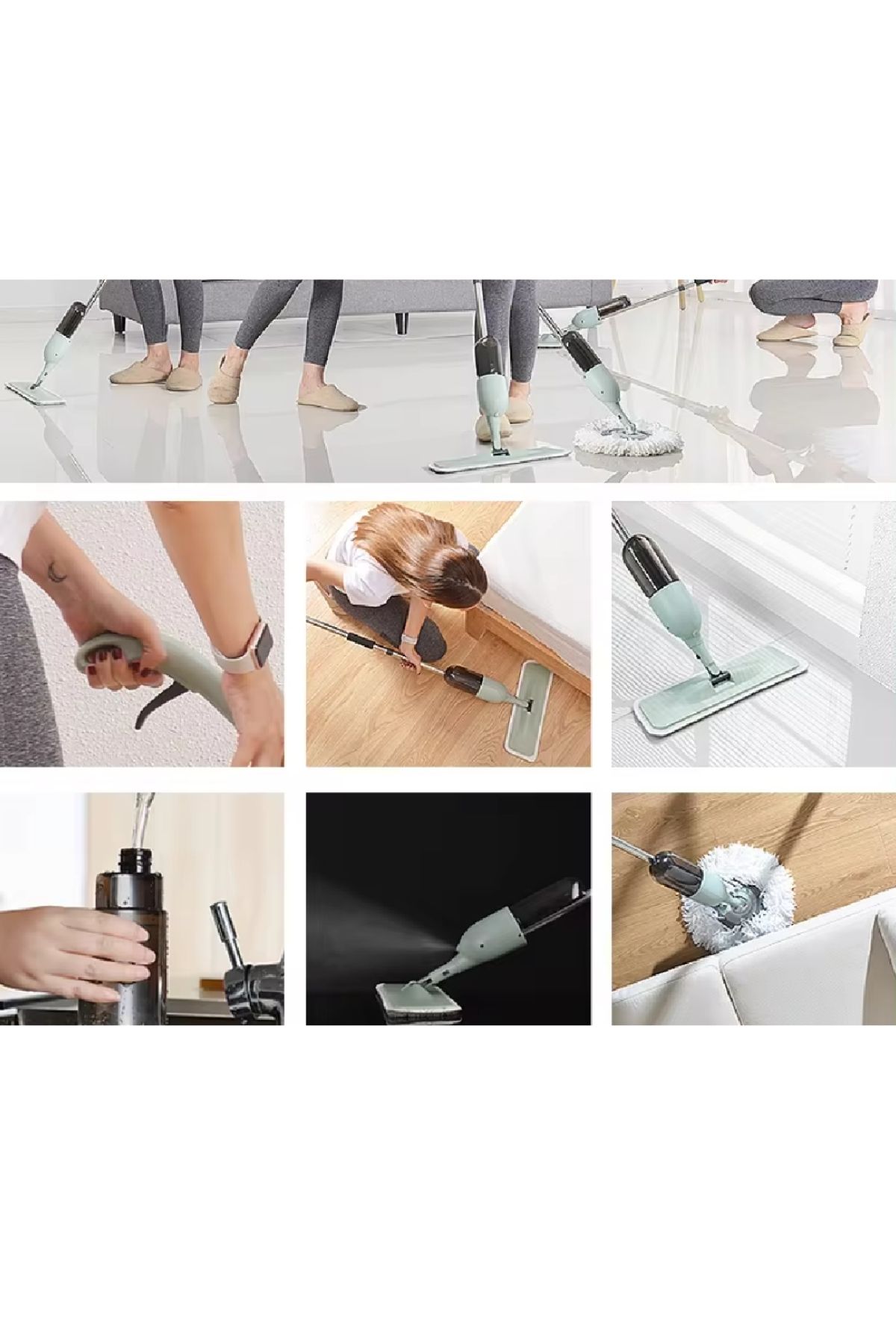 PAA-home-PAA-home Multifunctional Mop Set, Wash, Sweep and Spray, Flat, Rotary and Window Mop 5