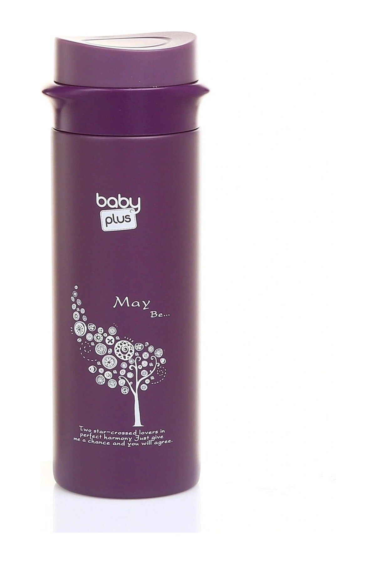 Baby Plus Paslanmaz Çelik Bebek Mama Saklama Termosu 350 ml- MOR