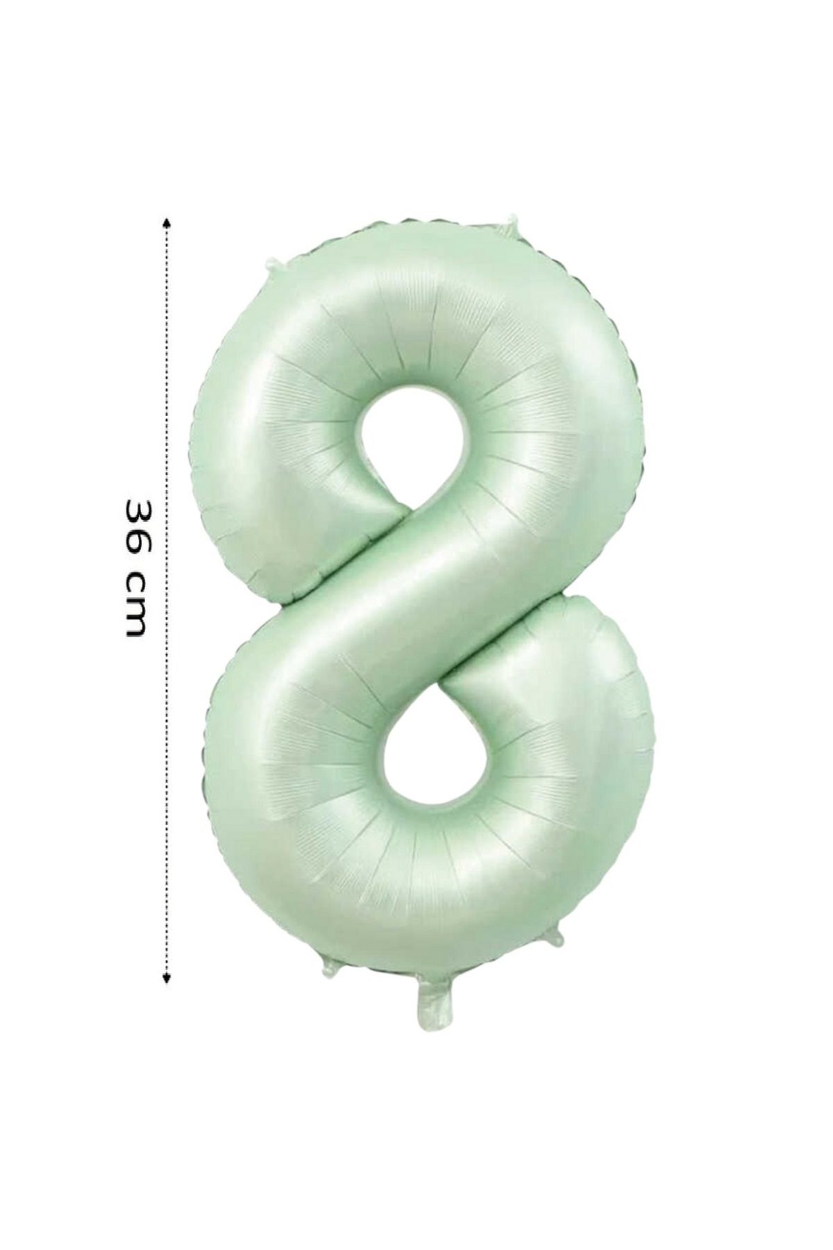Onay Store Folyo Balon 8 Rakamı Helyum Balon 36 Cm Retro Yeşil Renk - 8 Yaş Balonu - 8 Yaş Balon -8 Rakam Balon