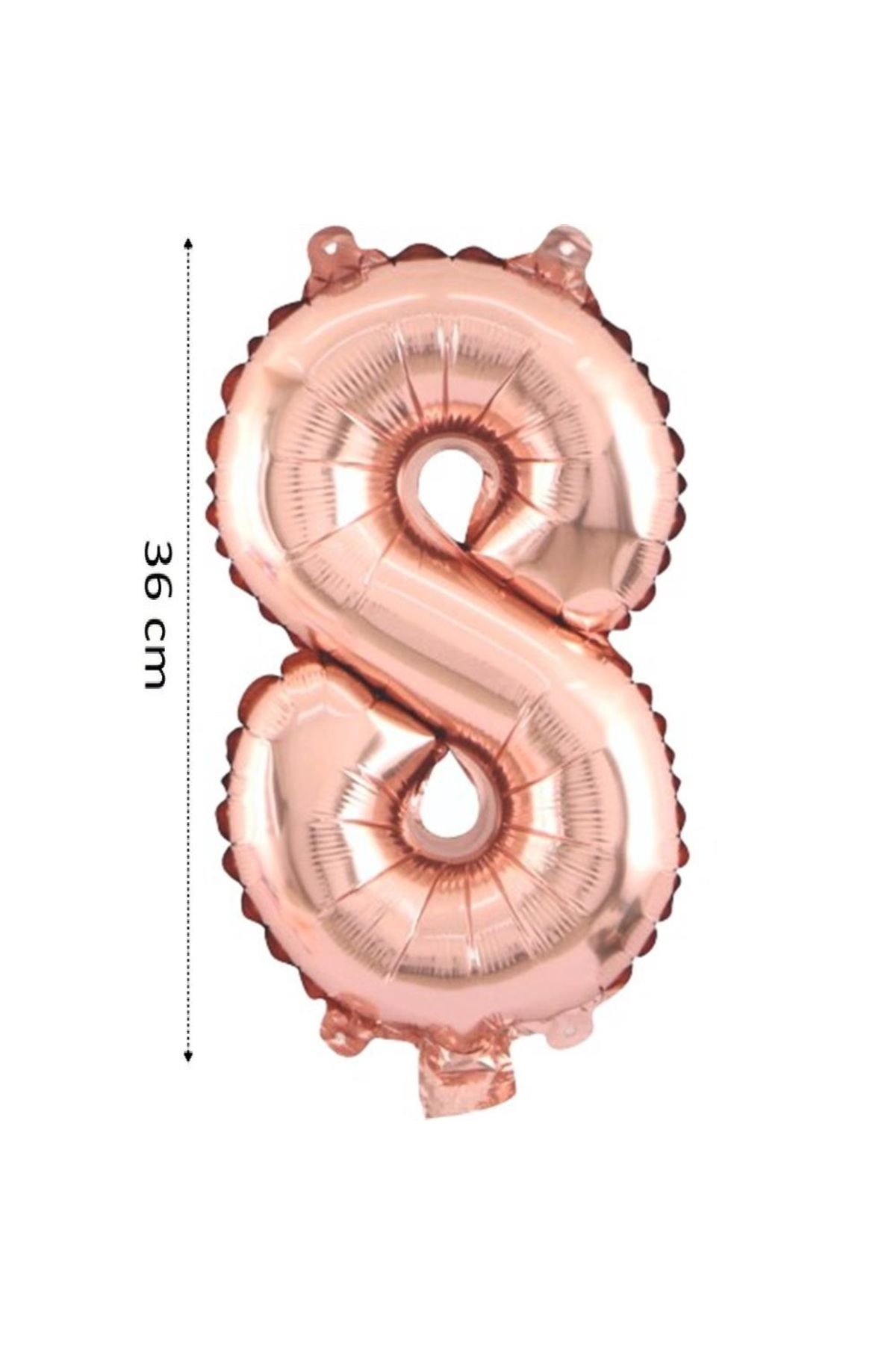 Onay Store Folyo Balon 8 Rakamı Helyum Balon 36 Cm Rose Gold Renk - 8 Yaş Balonu - 8 Yaş Balon -8 Rakam Balon