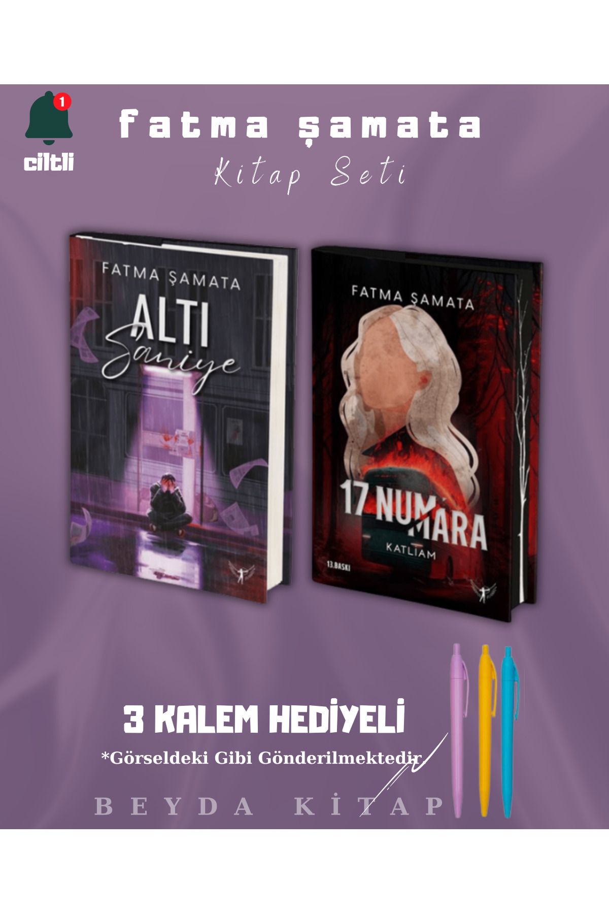 Artemis Yayınları Altı Saniye - 17 Numara Katliam - Fatma Şamata - Hediyeli - Ciltli - Kitap Seti