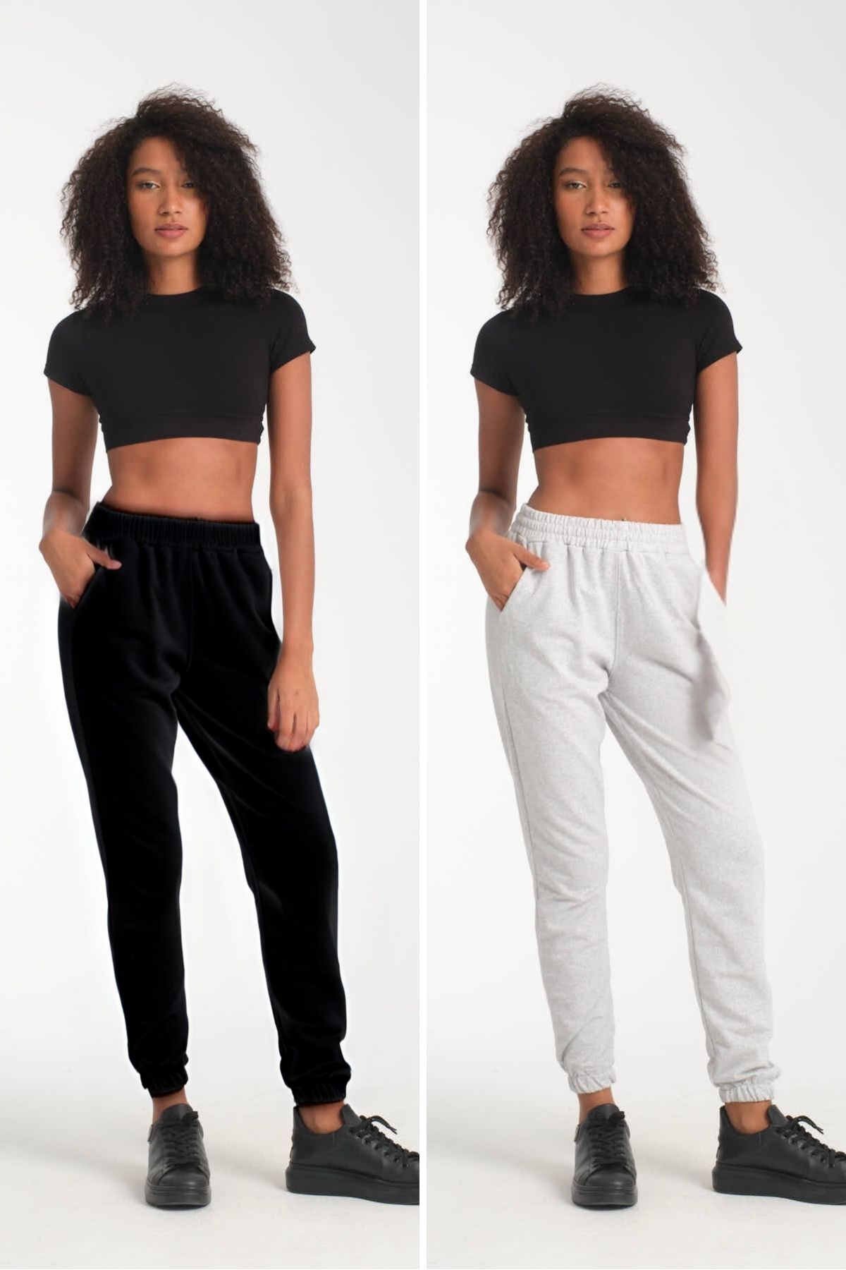 atlanticsport Kadın jogger 2 li avantaj paket lastikli paça eşofman altı