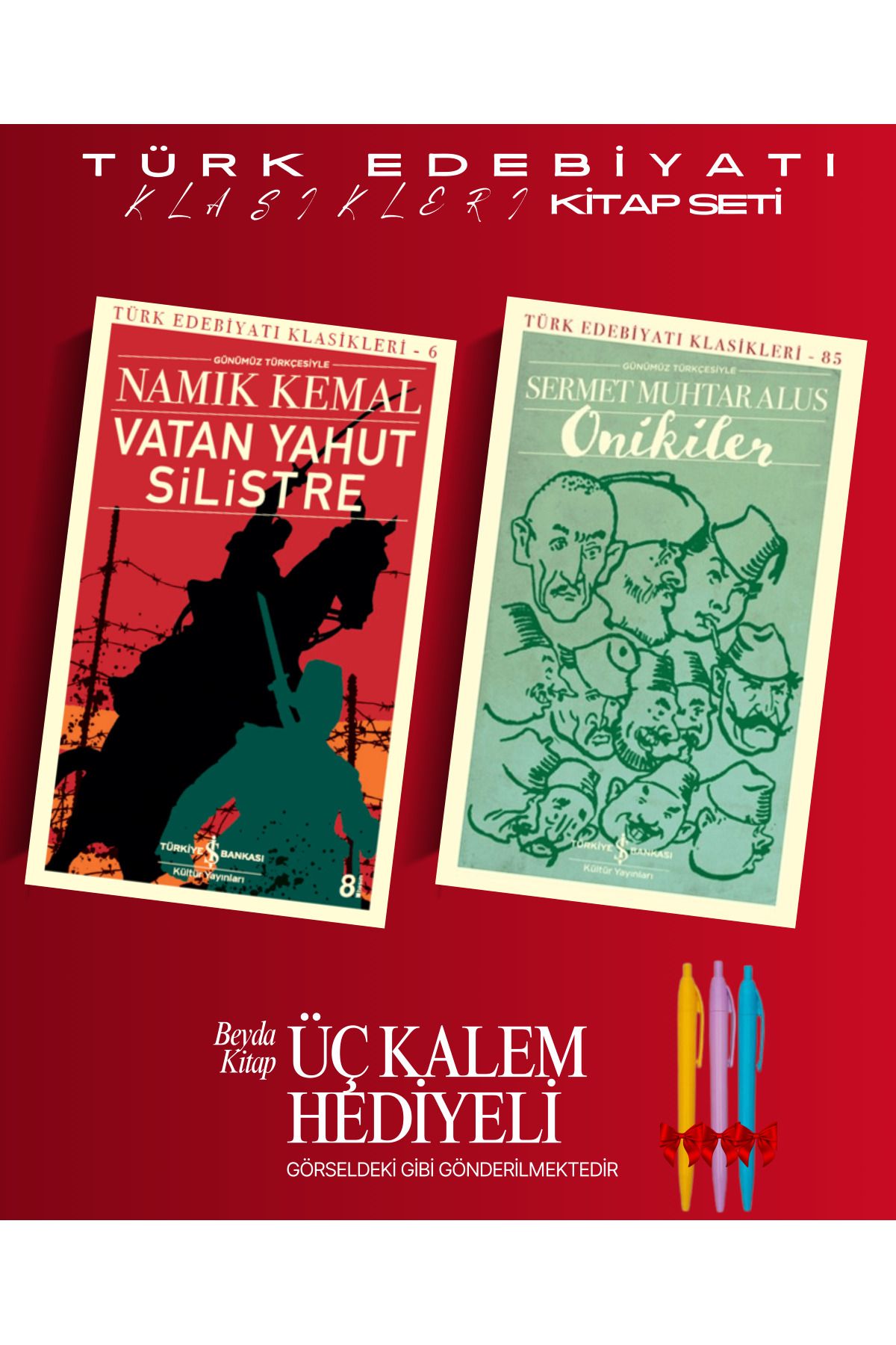TÜRKİYE İŞ BANKASI KÜLTÜR YAYINLARI Vatan Yahut Silistre - Onikiler - Kitap Seti - Kalem Hediyeli - İSTDKLS