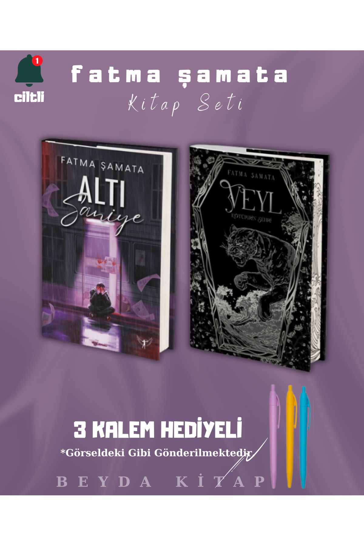 Artemis Yayınları Altı Saniye - Veyl - Fatma Şamata - Hediyeli - Ciltli - Kitap Seti