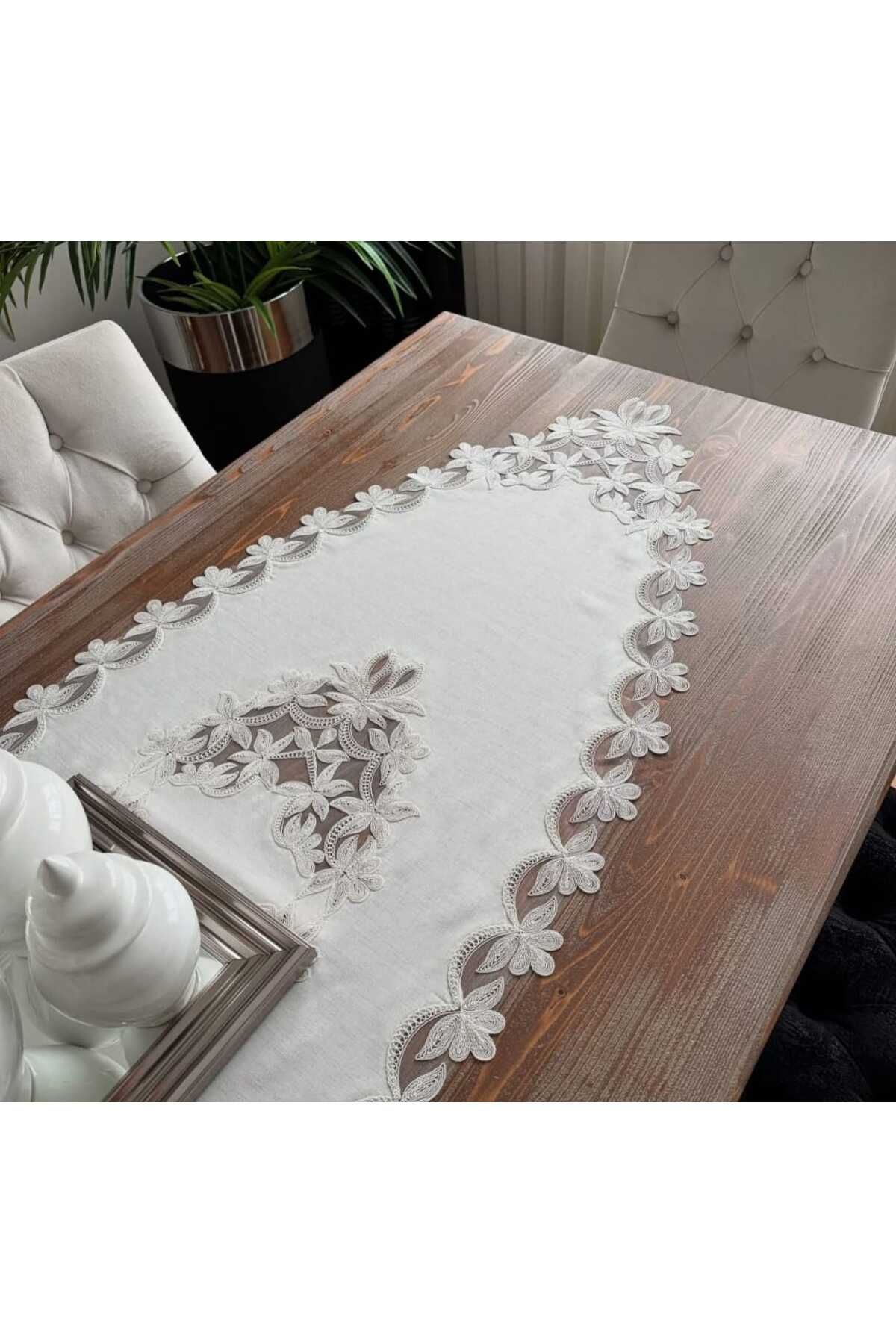 ZeynoÇeyiz 5 PARÇA Gardenya Salon Takımı Krem (Kutulu)
