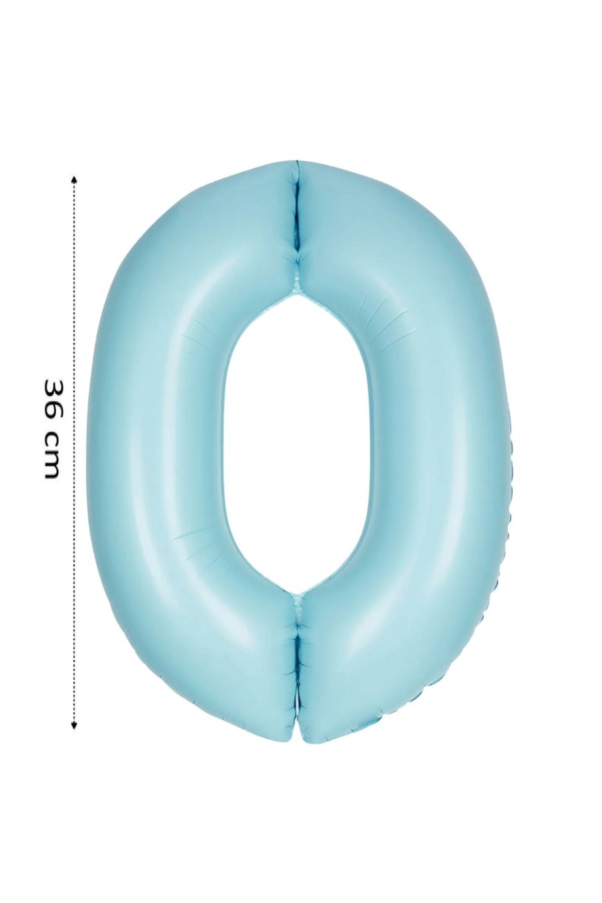 Onay Store Folyo Balon 0 Rakamı Helyum Balon 36 Cm Retro Mavi Renk - 0 Yaş Balonu - 0 Yaş Balon -0 Rakam Balon