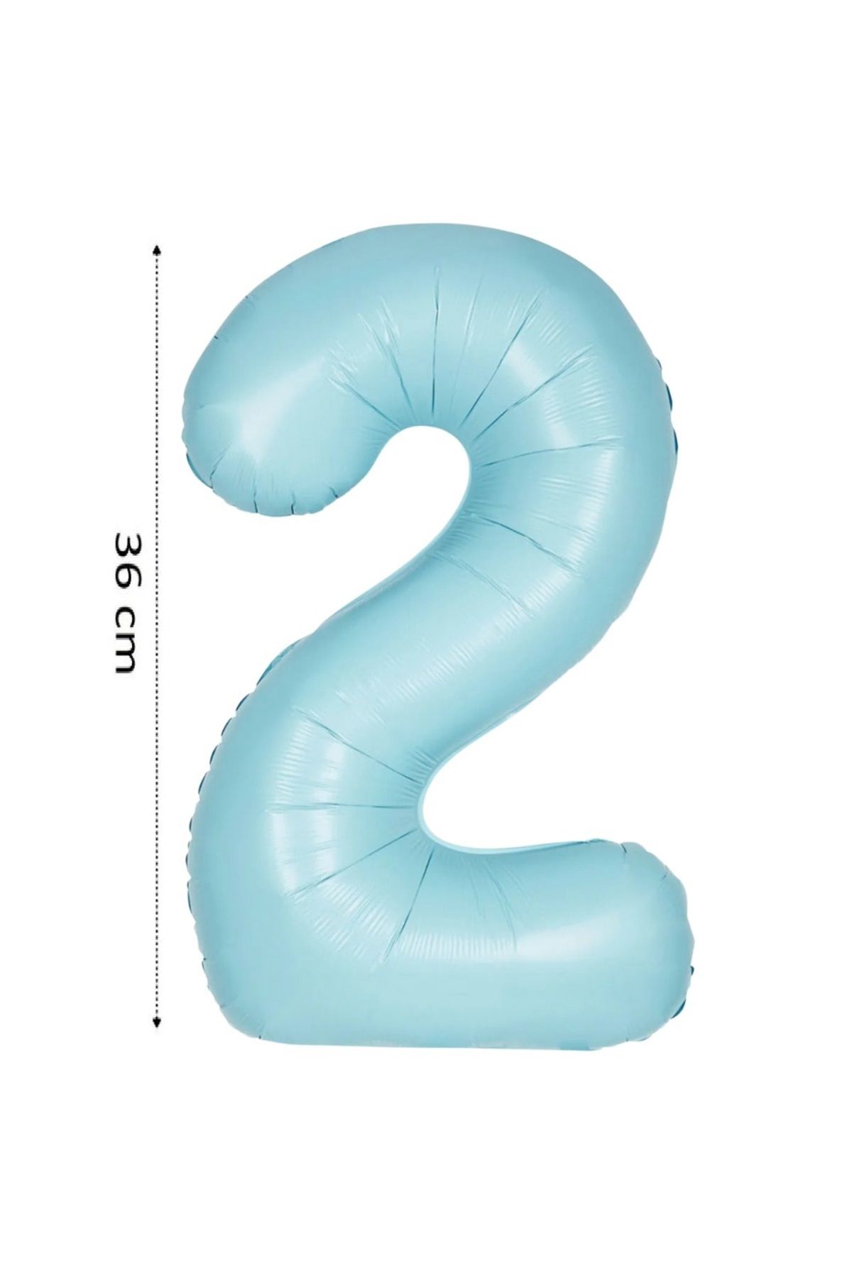 Onay Store Folyo Balon 2 Rakamı Helyum Balon 36 Cm Retro Mavi Renk - 2 Yaş Balonu - 2 Yaş Balon -2 Rakam Balon