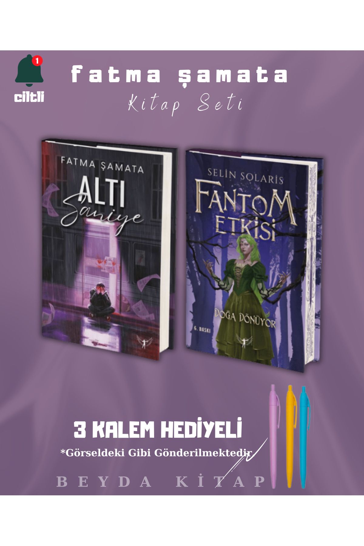 Artemis Yayınları Altı Saniye - Fantom Etkisi - Fatma Şamata - Hediyeli - Ciltli - Kitap Seti