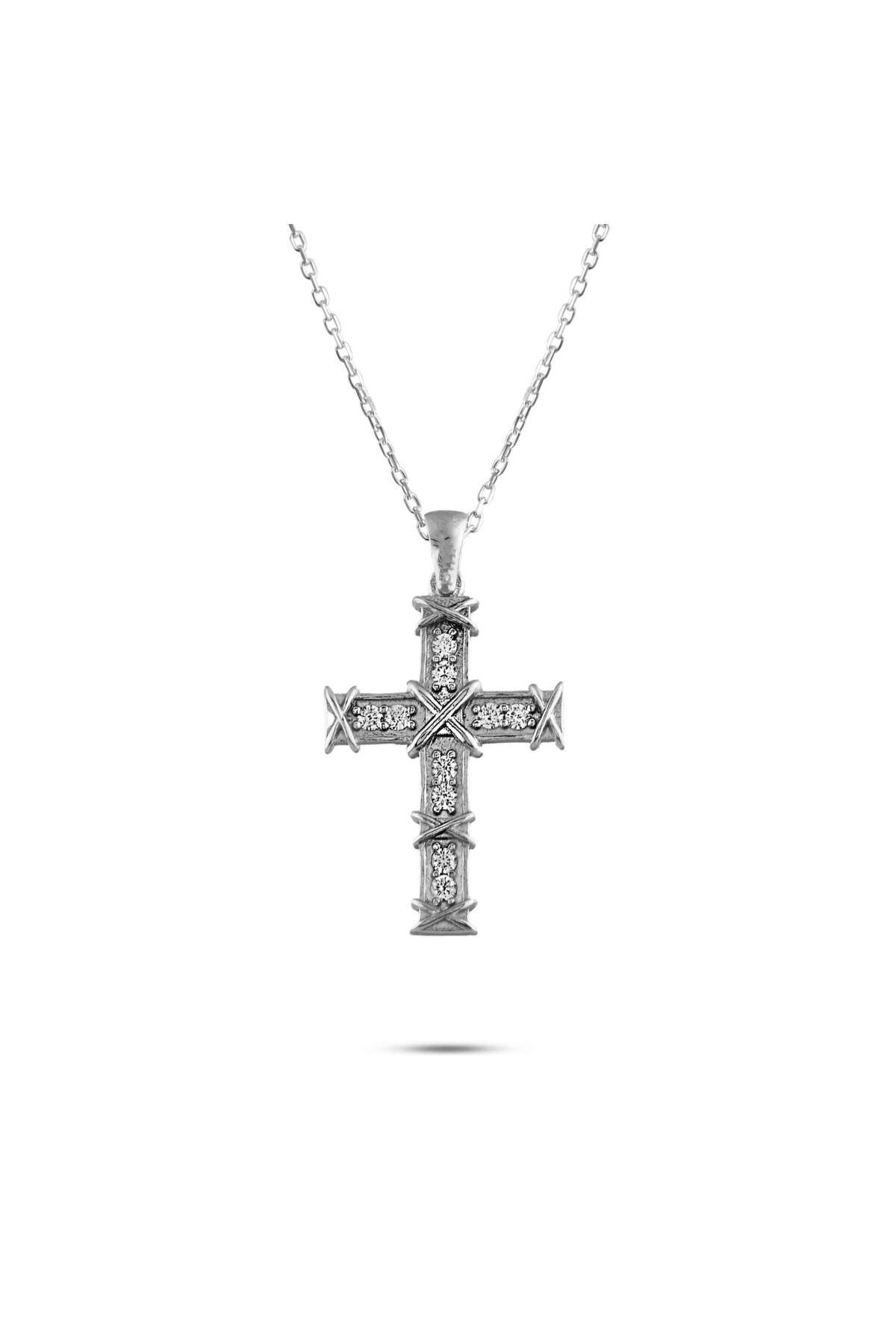 Lial Diamond Haç Gümüş Kolye, 5 gram - Lial Diamond