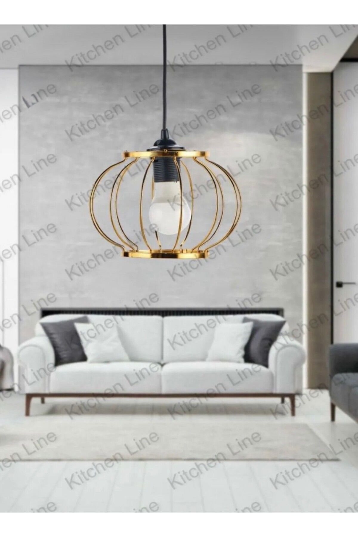 Aly Duru Home Modern Gold Metal Kafes Sarkıt Avize Mutfak-Salon ve Koridor için Şık Aydınlatma