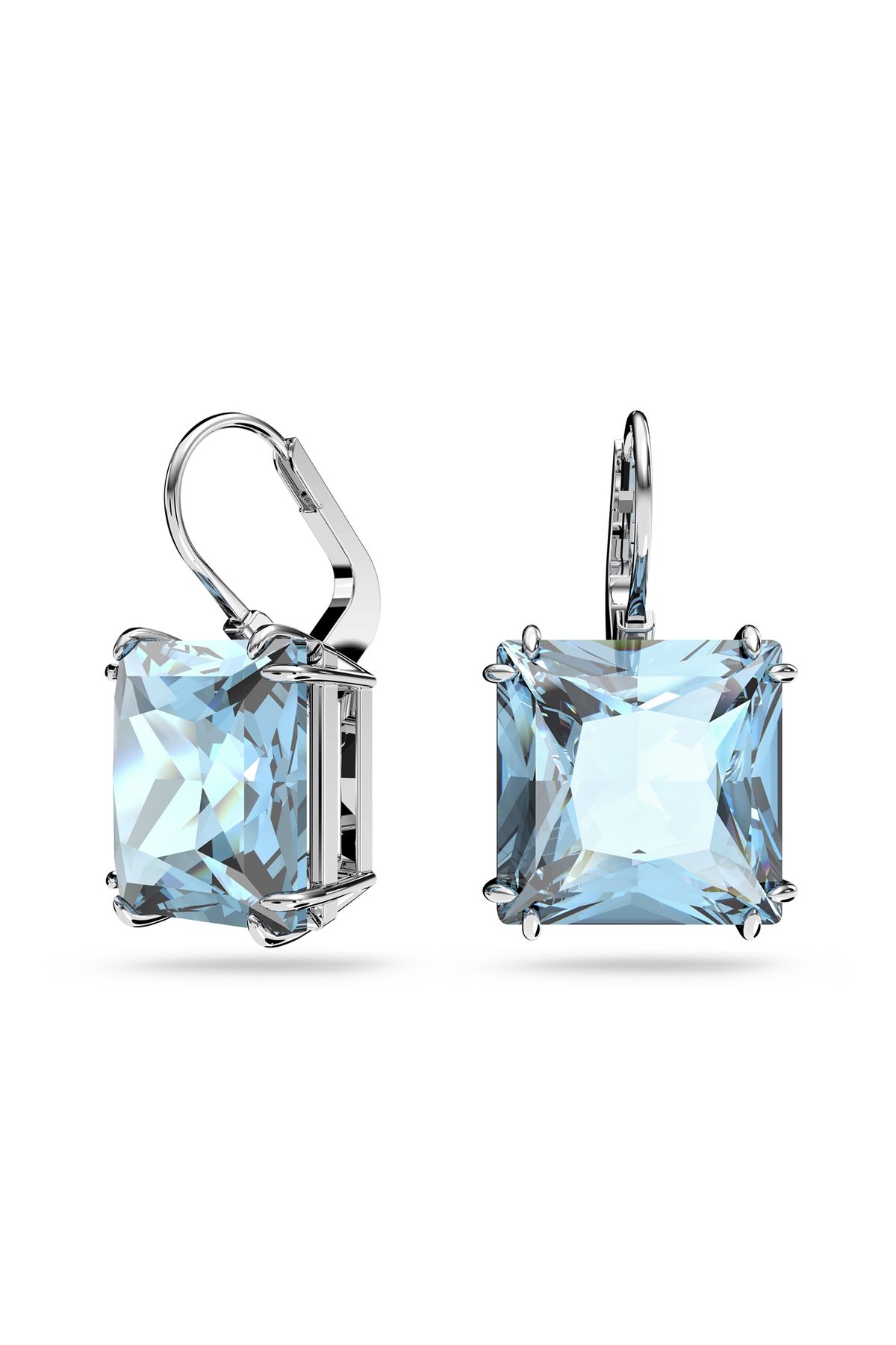 Swarovski-Silberfarbene Ohrhänger Mit Blaue Kristal 5619472 2