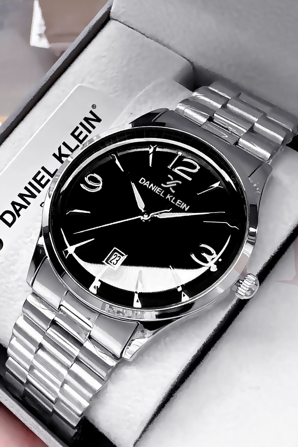 Daniel Klein Premium Babalar Günü Erkek Kol Saati Su Geçirmez Gümüş Renk Çelik Kordon Hediye Bileklik DKER2058C5