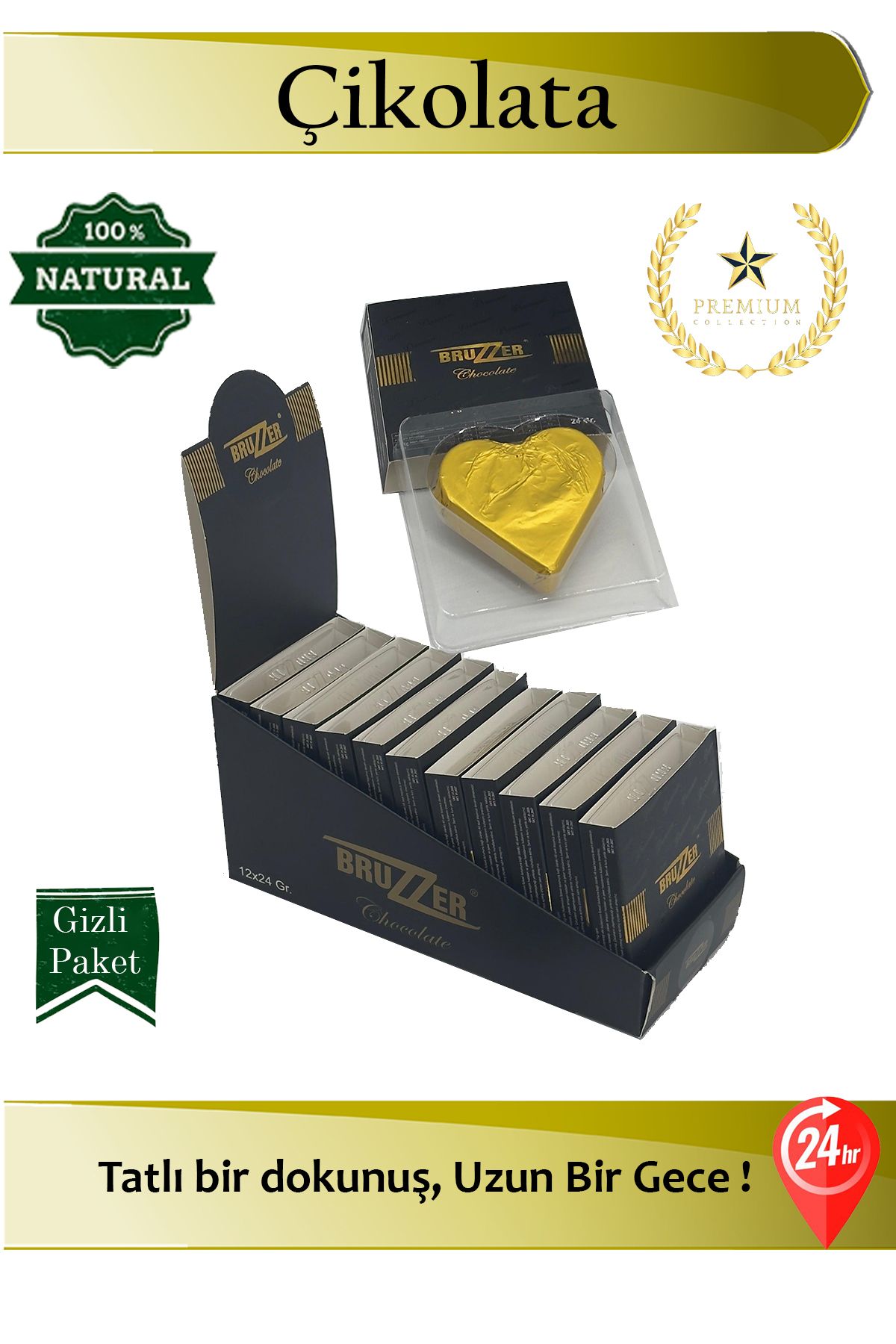the brouzzer energy Herbiox Brouzzer Bitkisel Destek Bitter Çikolata 1 Adet 24 Saat Etkili