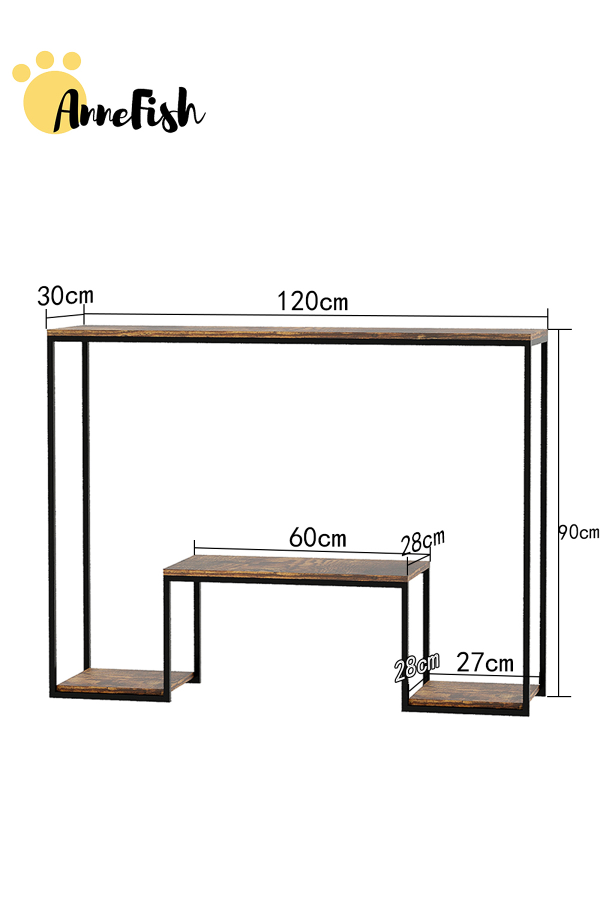 طاولة وحدة تحكم ثلاثية الطبقات مقاس 120*30*90 سم م...