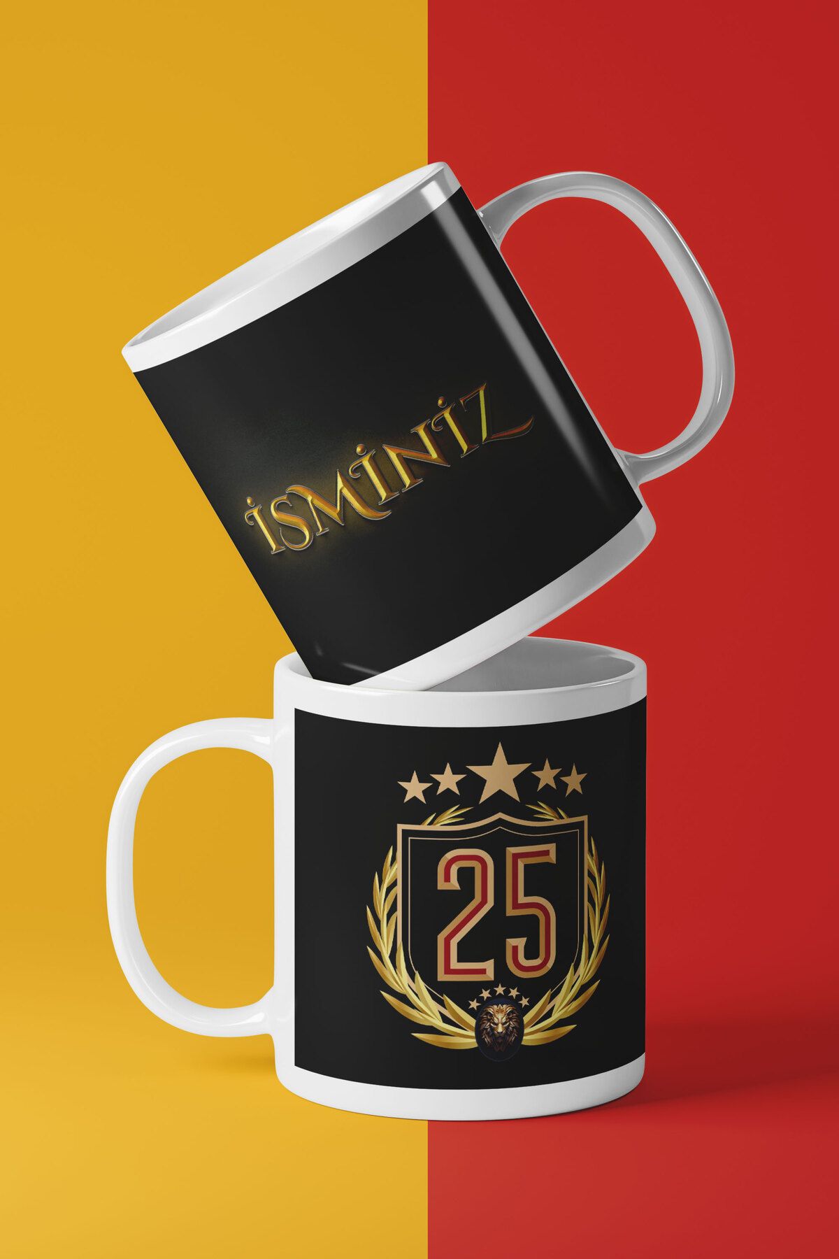 Bizon Reklam İsim Baskılı Taraftar Kupa Bardak (Galatasaray 25 Yıl)