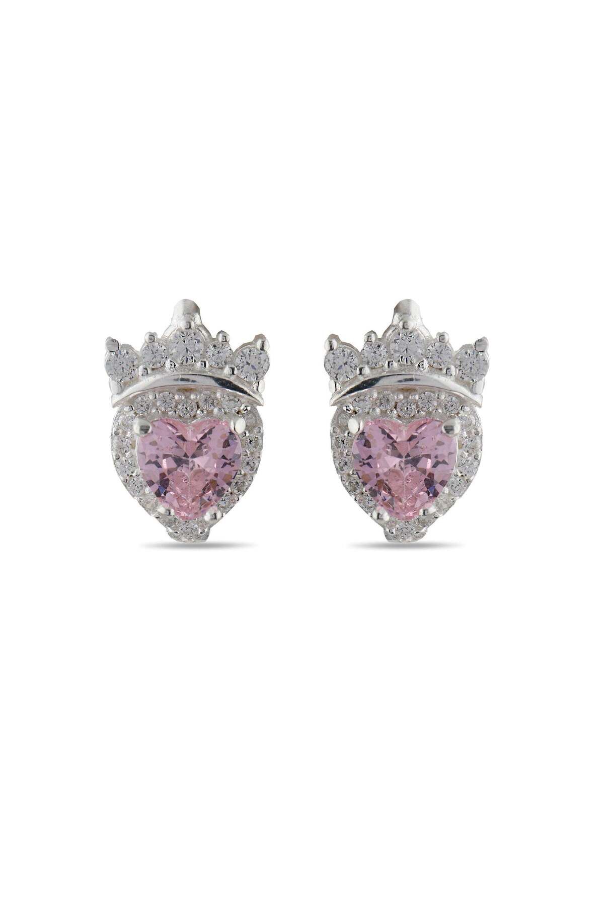 Lial Diamond Taç Desenli Gümüş Küpe, 5 gram - Lial Diamond