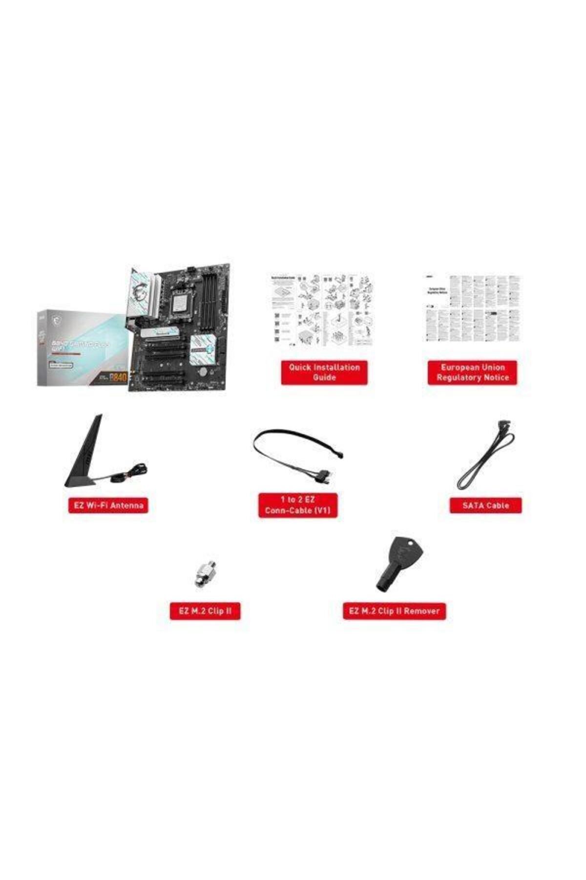 MSI-B840 Gaming Plus Wifi7 Ddr5 HDMI Usbc Pcie 4.0 Am5 Atx 7