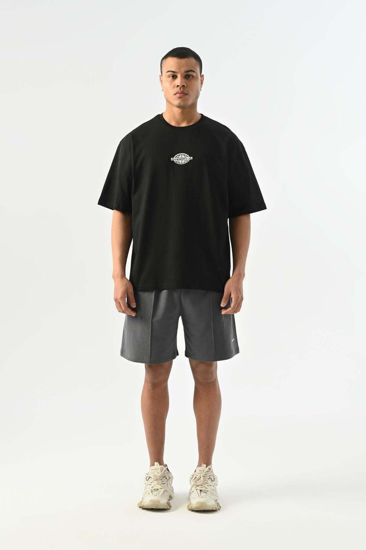 jaceyjace Wonderful Patch Detaylı Oversize T-shirt - Siyah