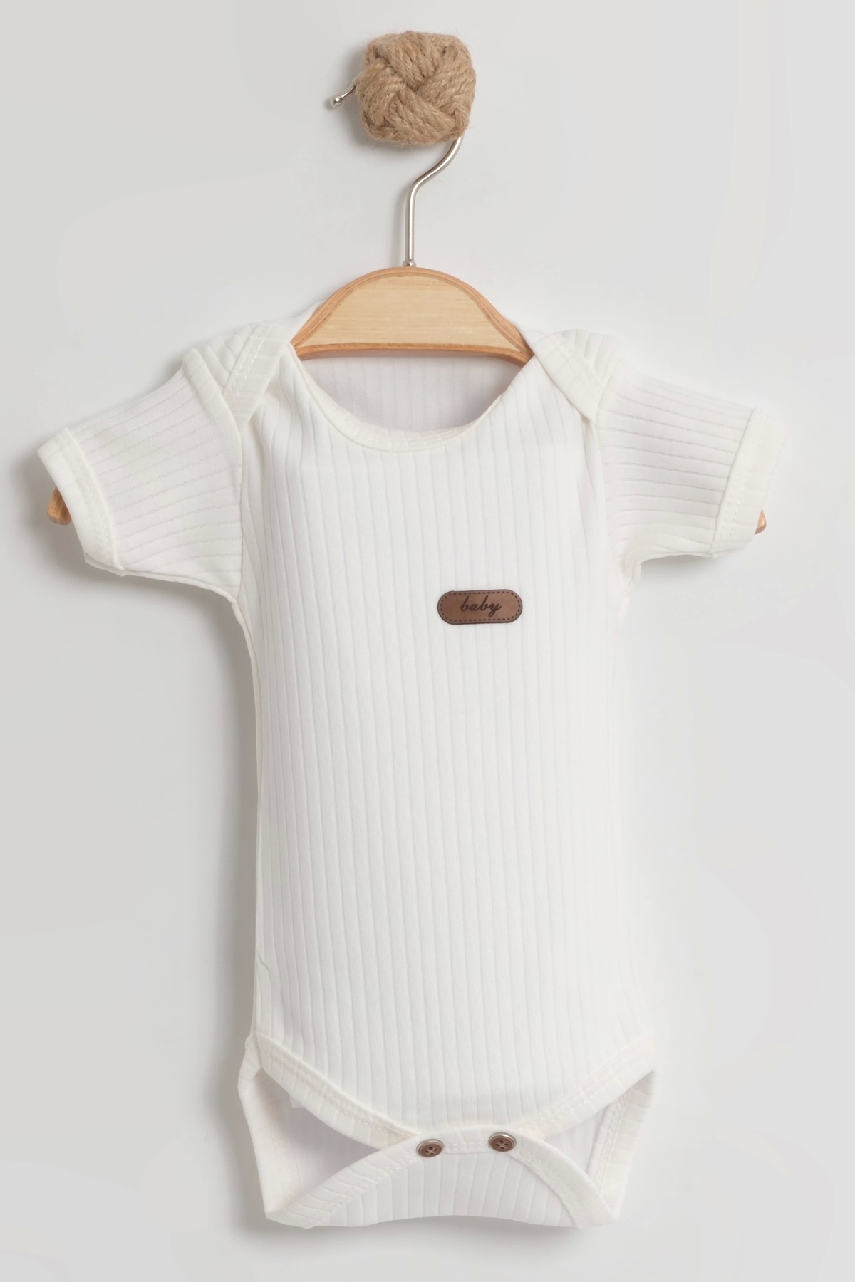 LOGO AKSESUAR Kız Erkek Bebek Pamuk Yenidoğan Natural 7 Parça Hastane Çıkışı Zıbın Seti fotoğrafı 3 (önizleme)