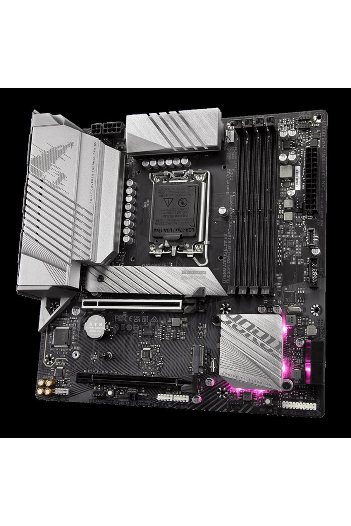 Gigabyte-B760M Aorus Elite Ax 5333Mhz(Oc) Ddr5 M.2 Matx 1700P 4