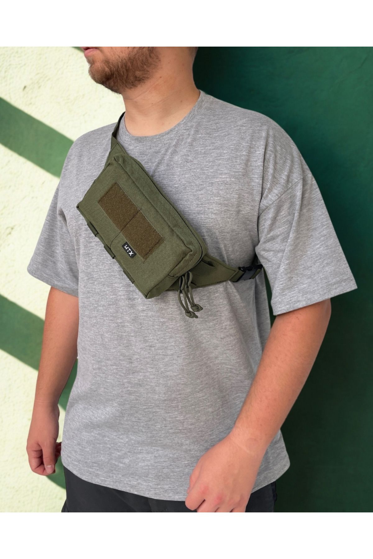 GROVUXA TAKTİK HAKİ ÇOK BÖLMELİ Unisex OUTDOOR BEL VE OMUZ ÇANTASI