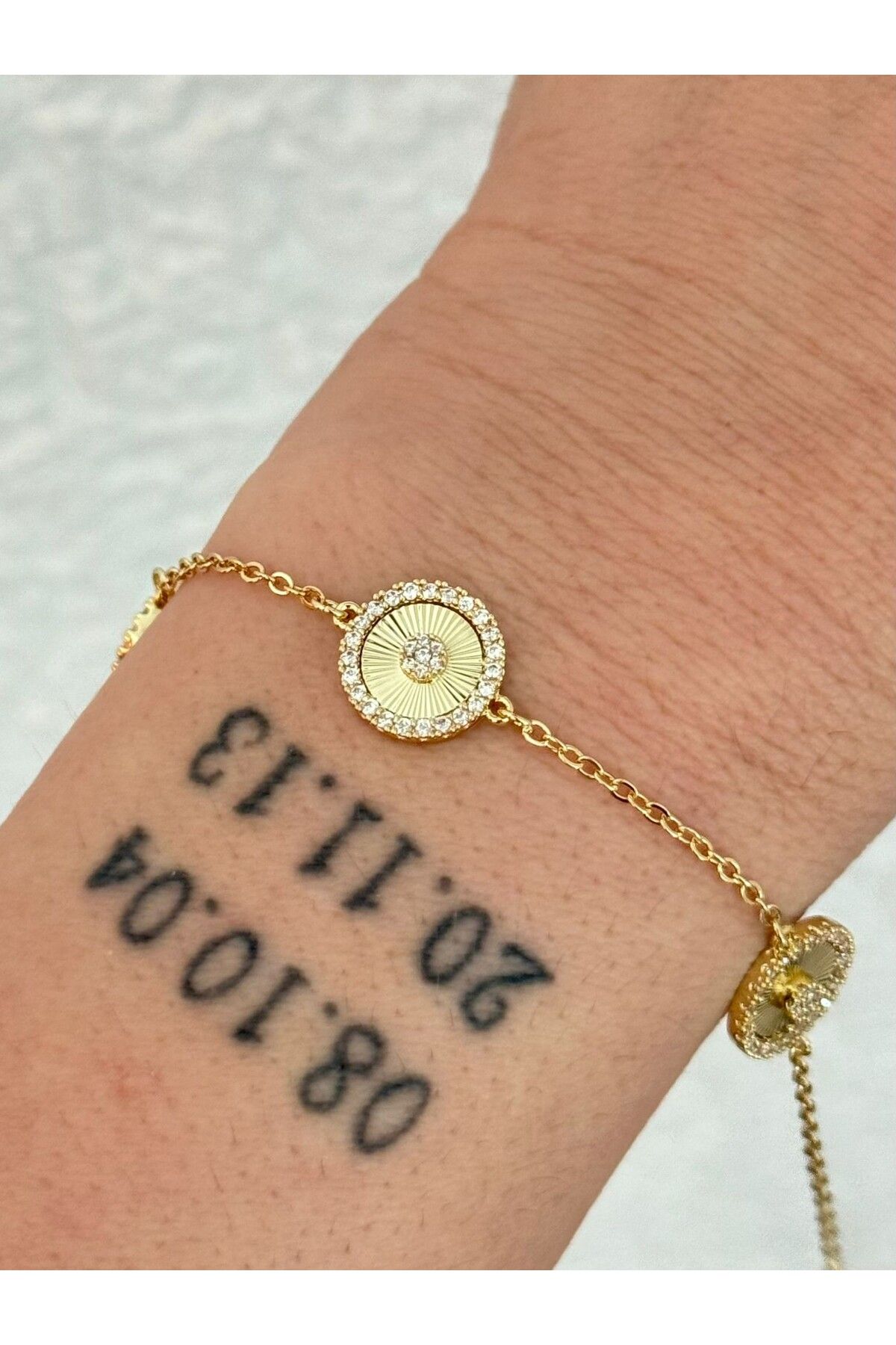 MyladyAccessoriess Zirkon Taş Ve Daire Detay Çelik Bileklik