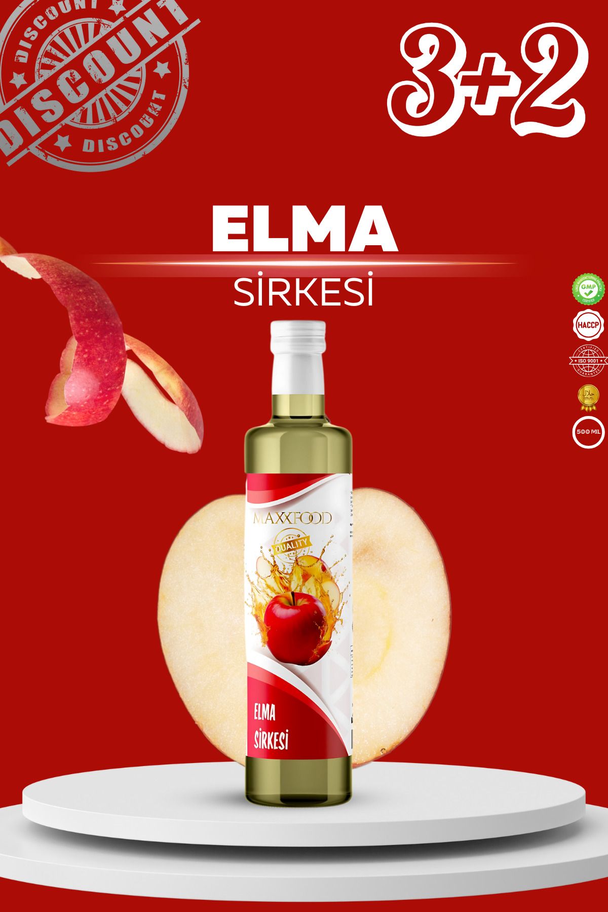 maxxfood ELMA SİRKESİ DOĞAL FERMANTASYON (apple cider vinegar) 500Ml