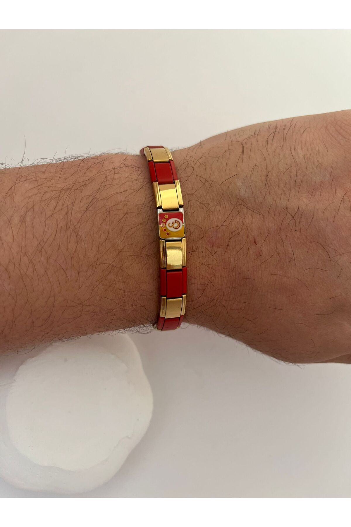 SEO JEWELRY Beş Yıldızlı Sarı Kırmızı Yazısız Renkli Taraftar Bilekliği(ANAHTARLIK HEDİYELİ)