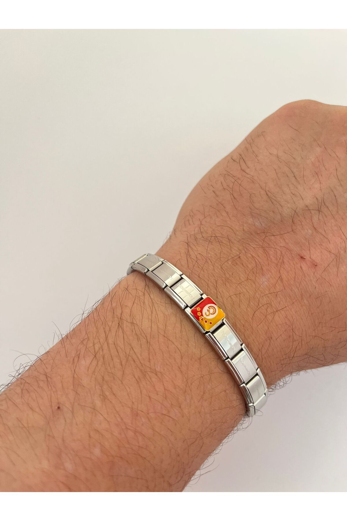 SEO JEWELRY Beş Yıldızlı Sarı Kırmızı Yazılı Taraftar Bilekliği
