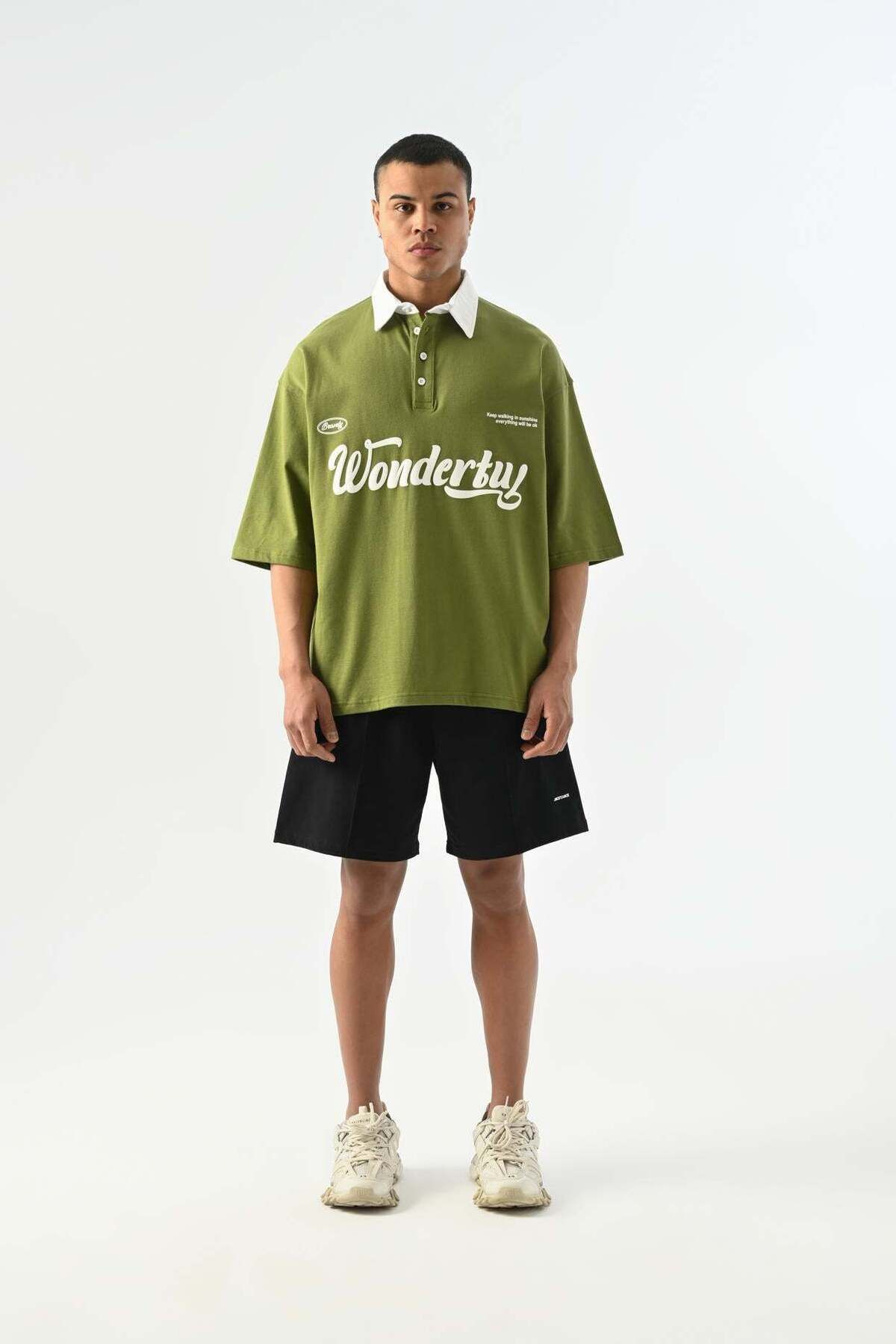 jaceyjace Wonderful Polo Yaka T-shirt - Haki