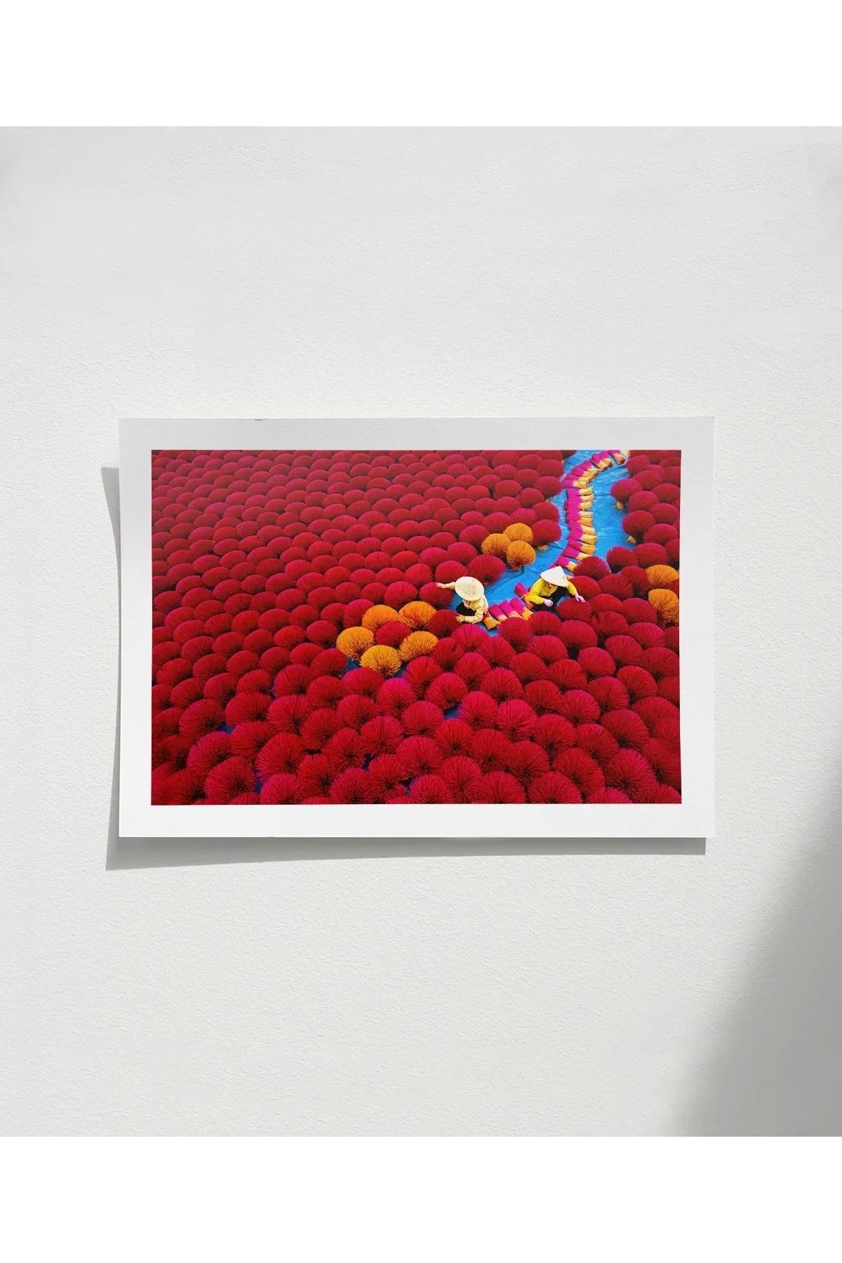 VOGLOO Çerçevesiz Poster Kırmızı Harmoni