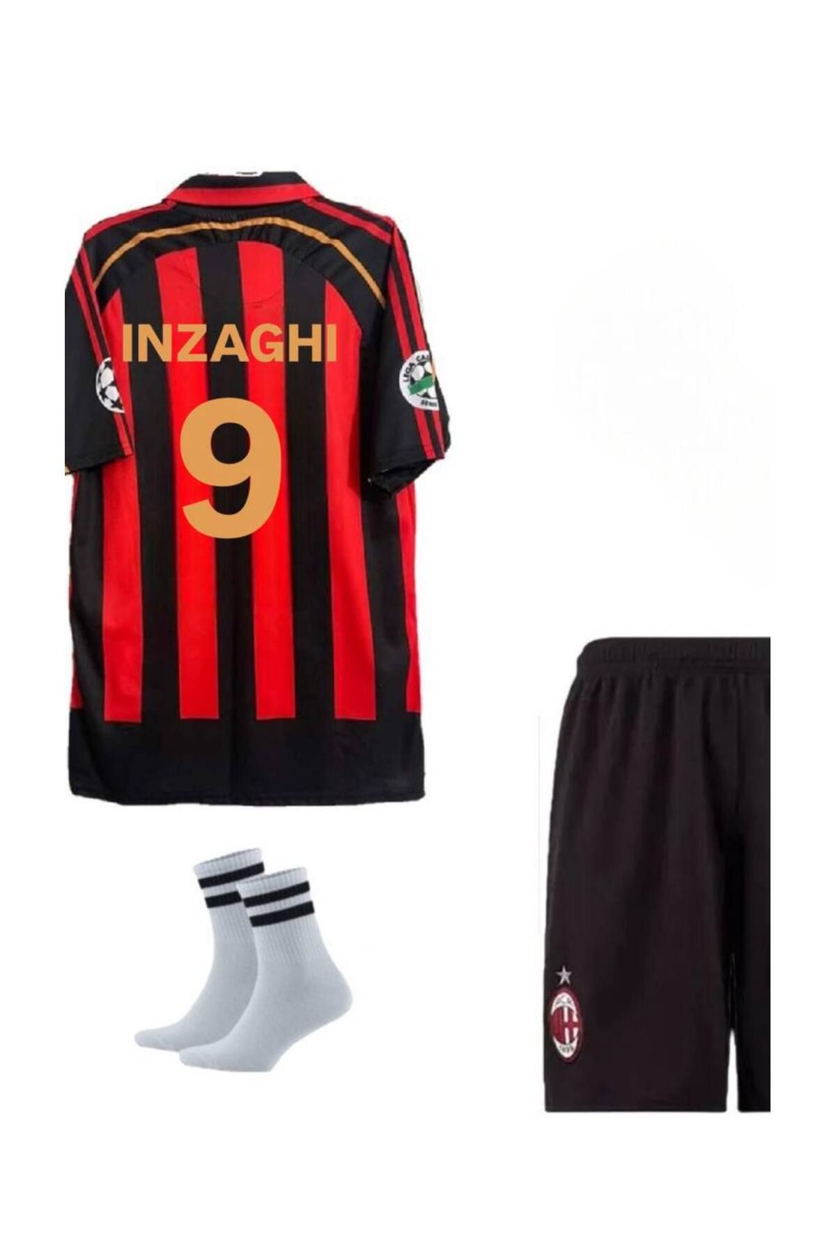 Atlas Global MİLAN INZAGHİ ÇOCUK FORMASI KIRMIZI FORMA+ŞORT+ÇORAP 3LÜ SET